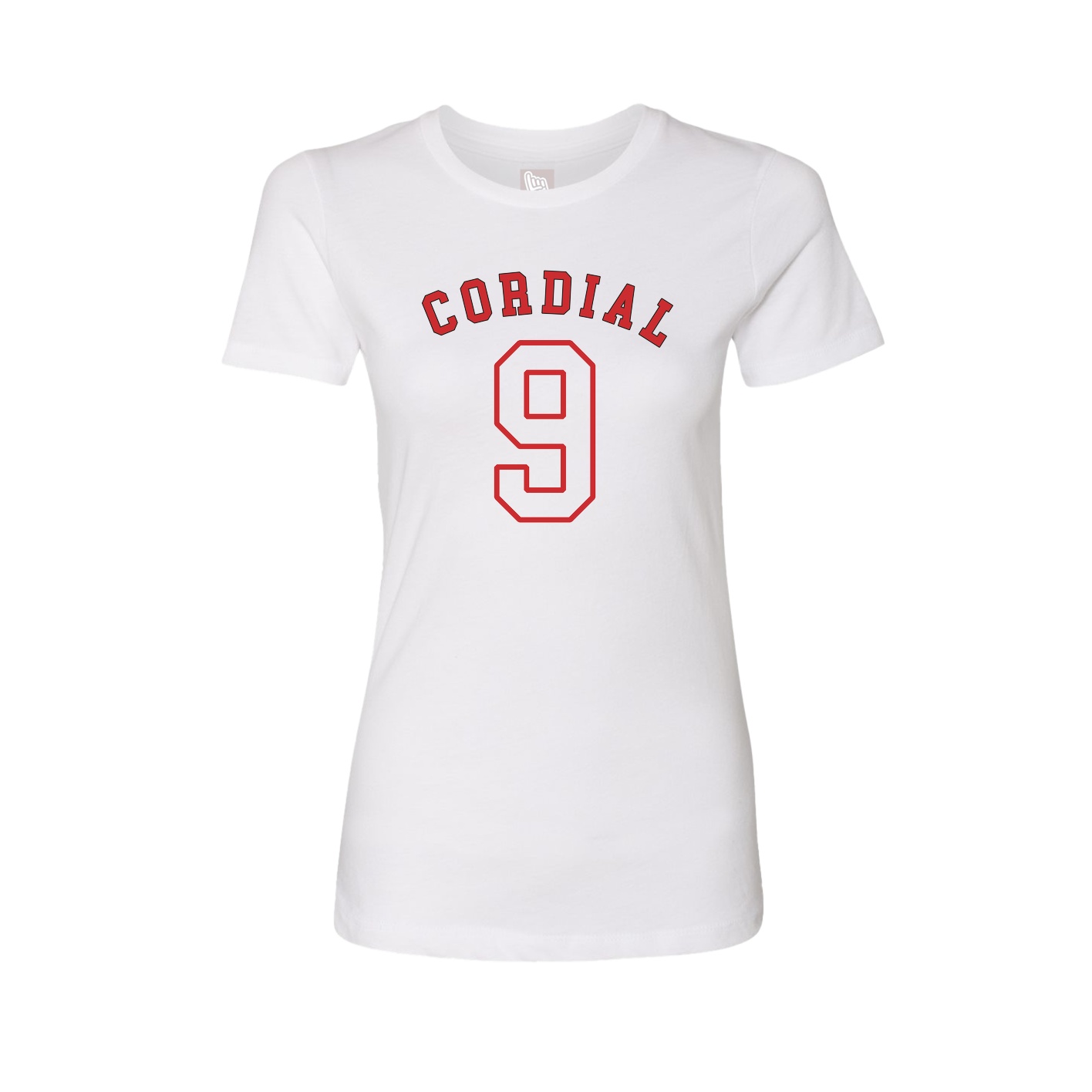 Fitted Women's Tee — Shirsey Arch in White