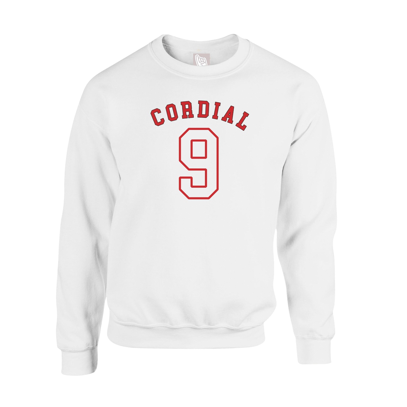 Fleece Crew — Shirsey Arch in White