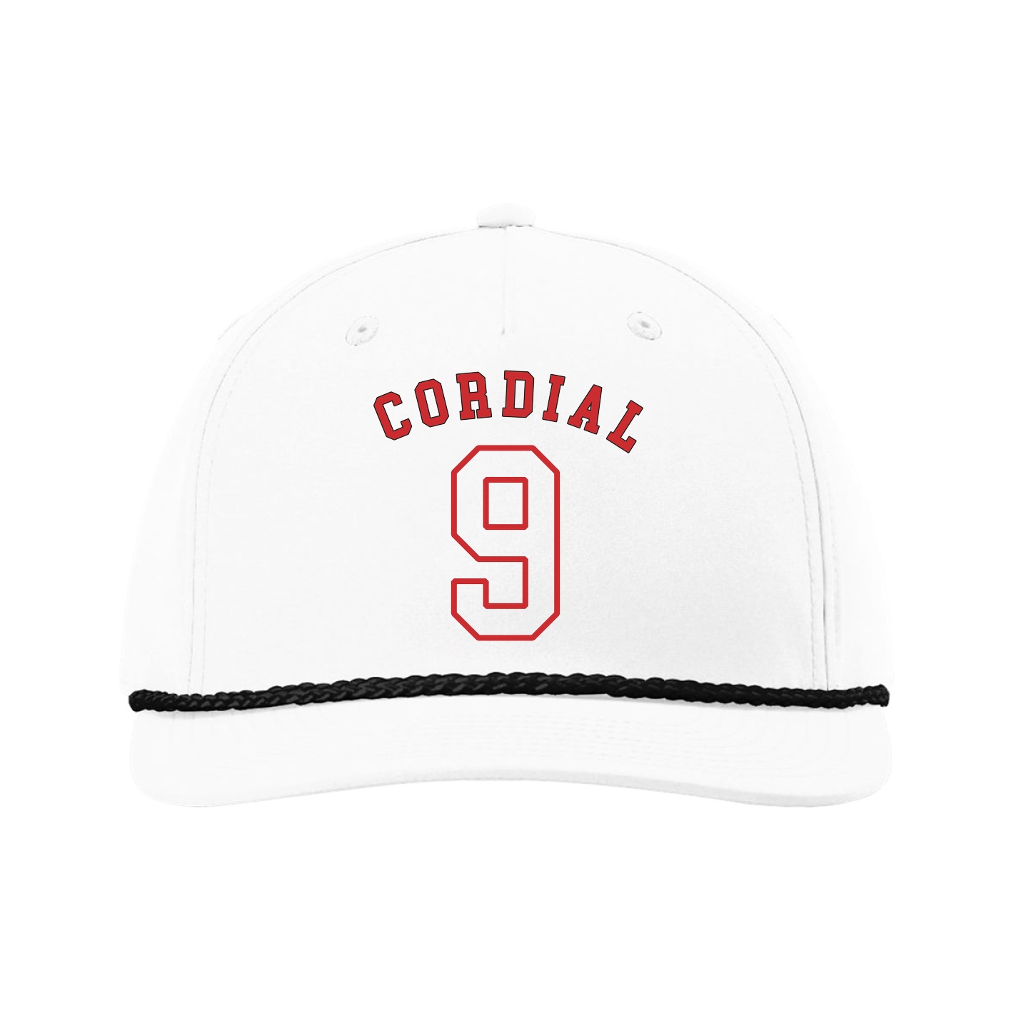 Five-Panel Classic Rope Cap — Shirsey Arch in White