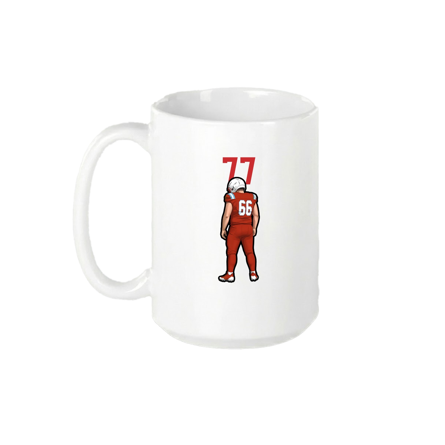 15oz Coffee Mug — Number Top in White