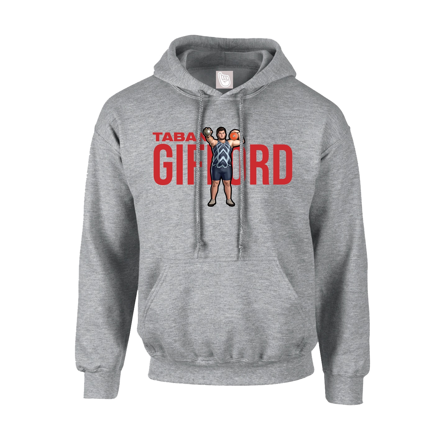 Youth Hoodie — Player Name in Grey