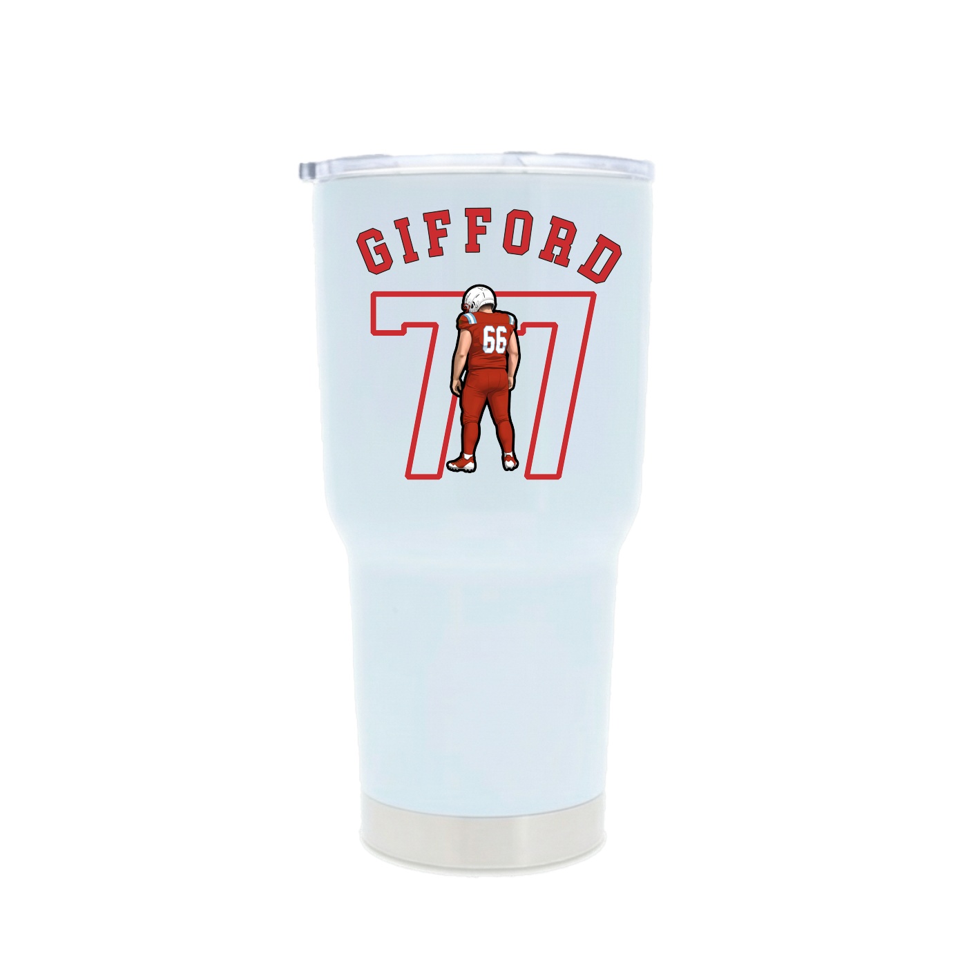 30oz Stainless Steel Tumbler — Shirsey Arch in White
