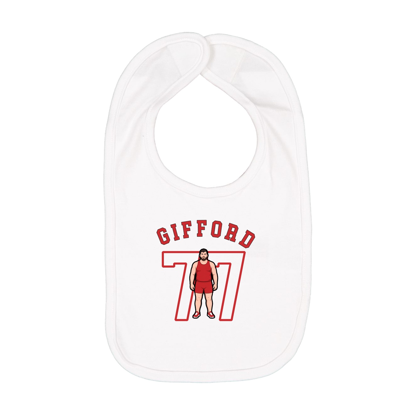 Infant Bib — Shirsey Arch in White