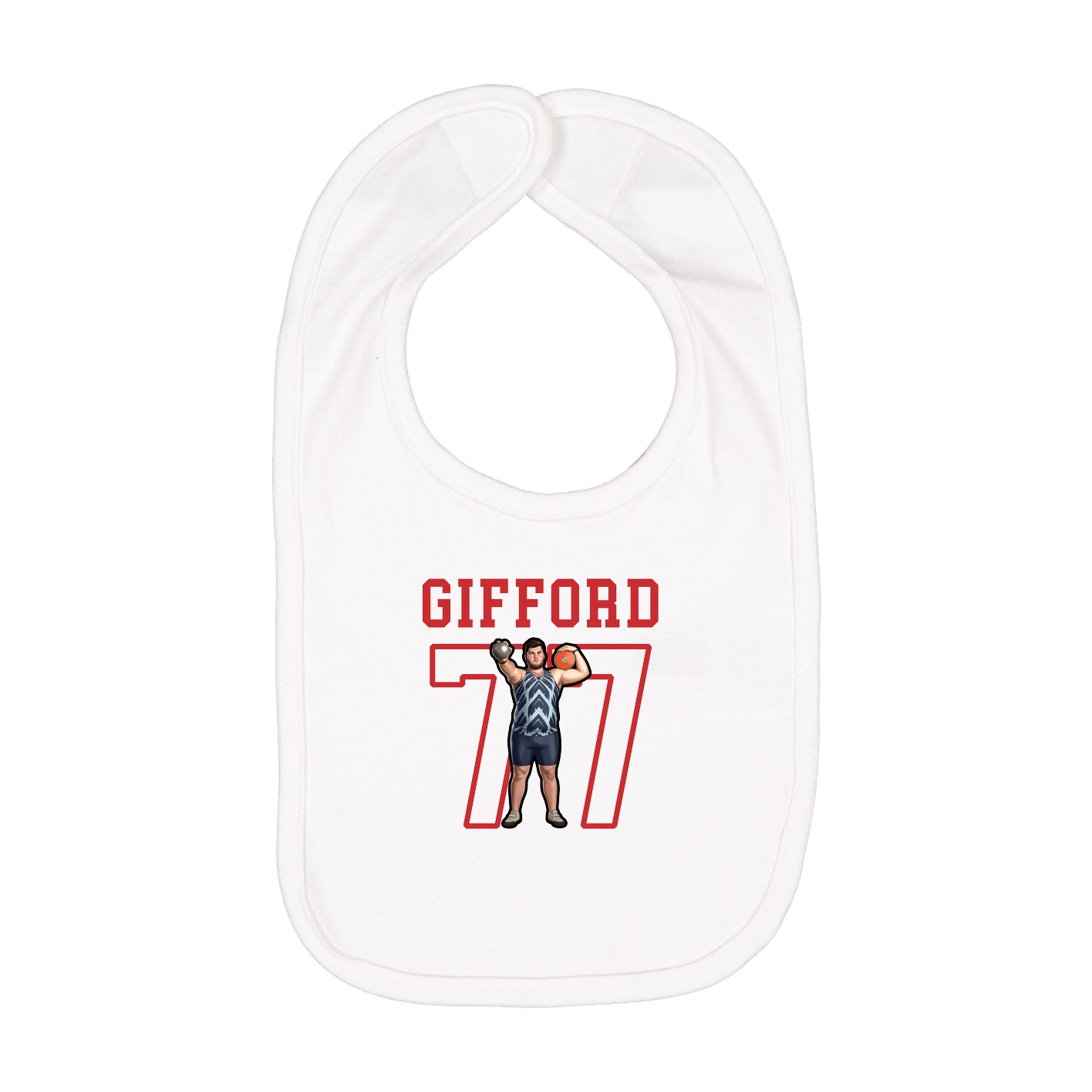 Infant Bib — Shirsey in White