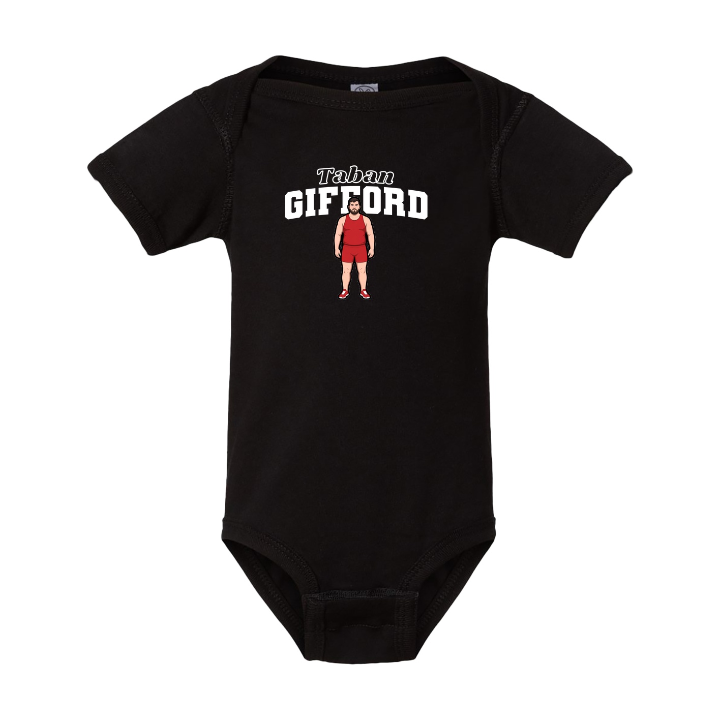Baby Onesie — Name Arch in Black