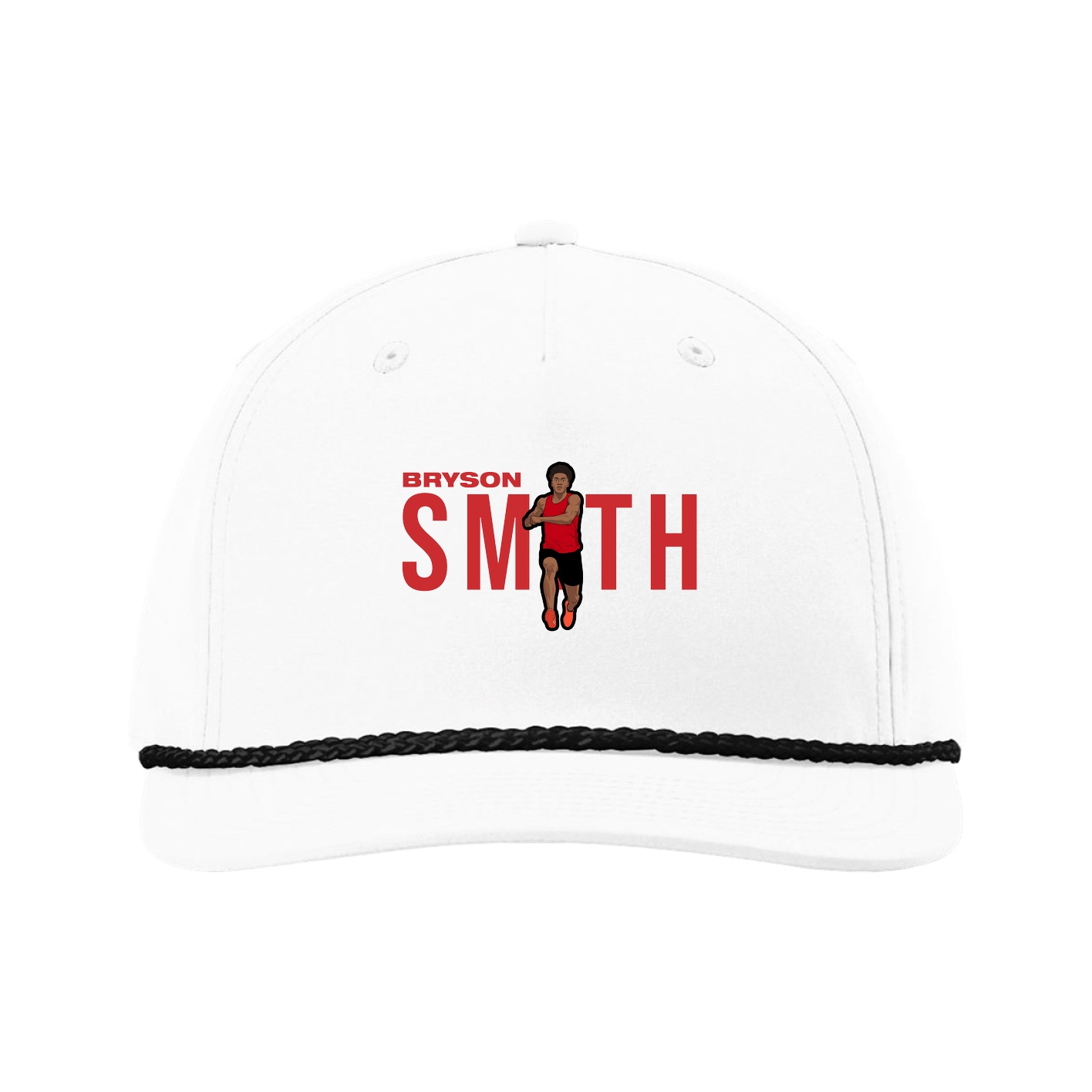 Five-Panel Classic Rope Cap — Player Name in White