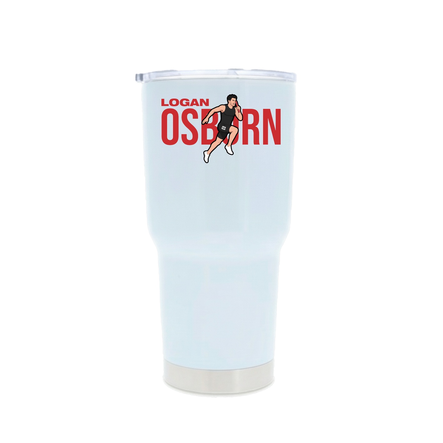 30oz Stainless Steel Tumbler — Player Name in White