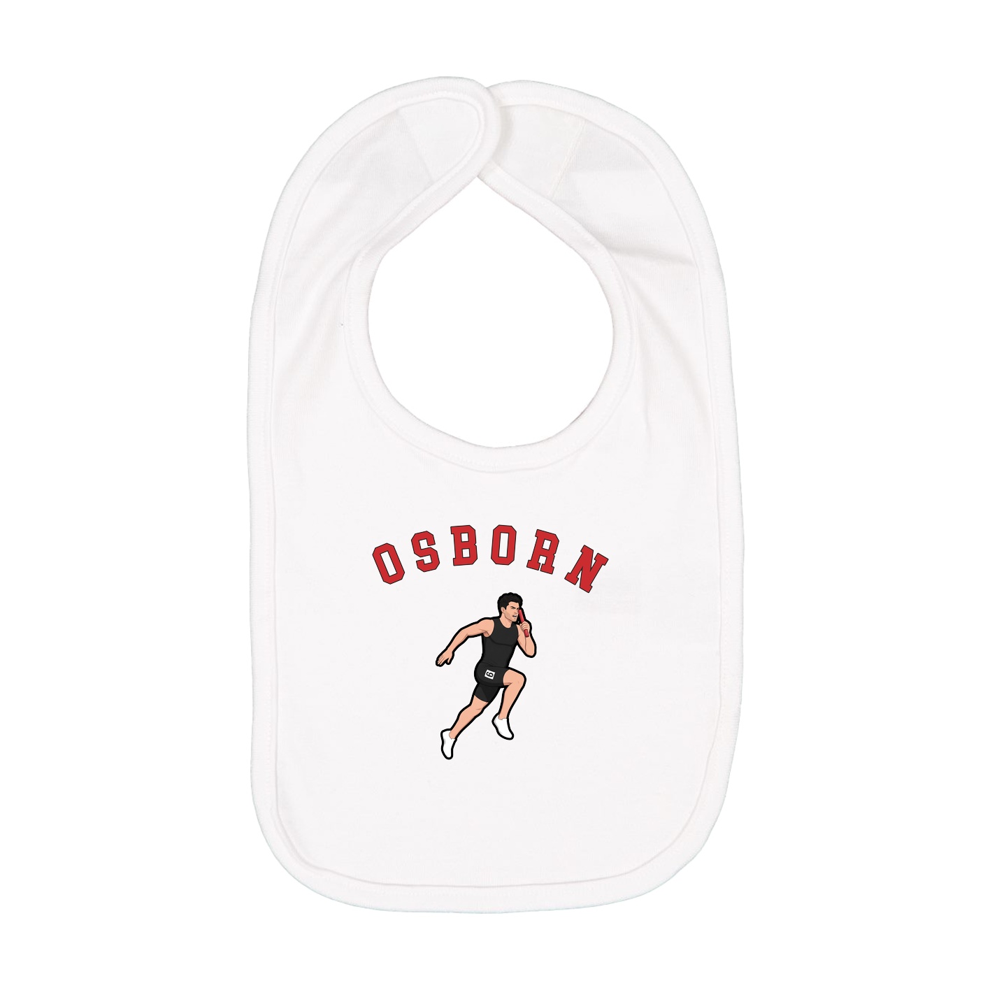 Infant Bib — Shirsey Arch in White