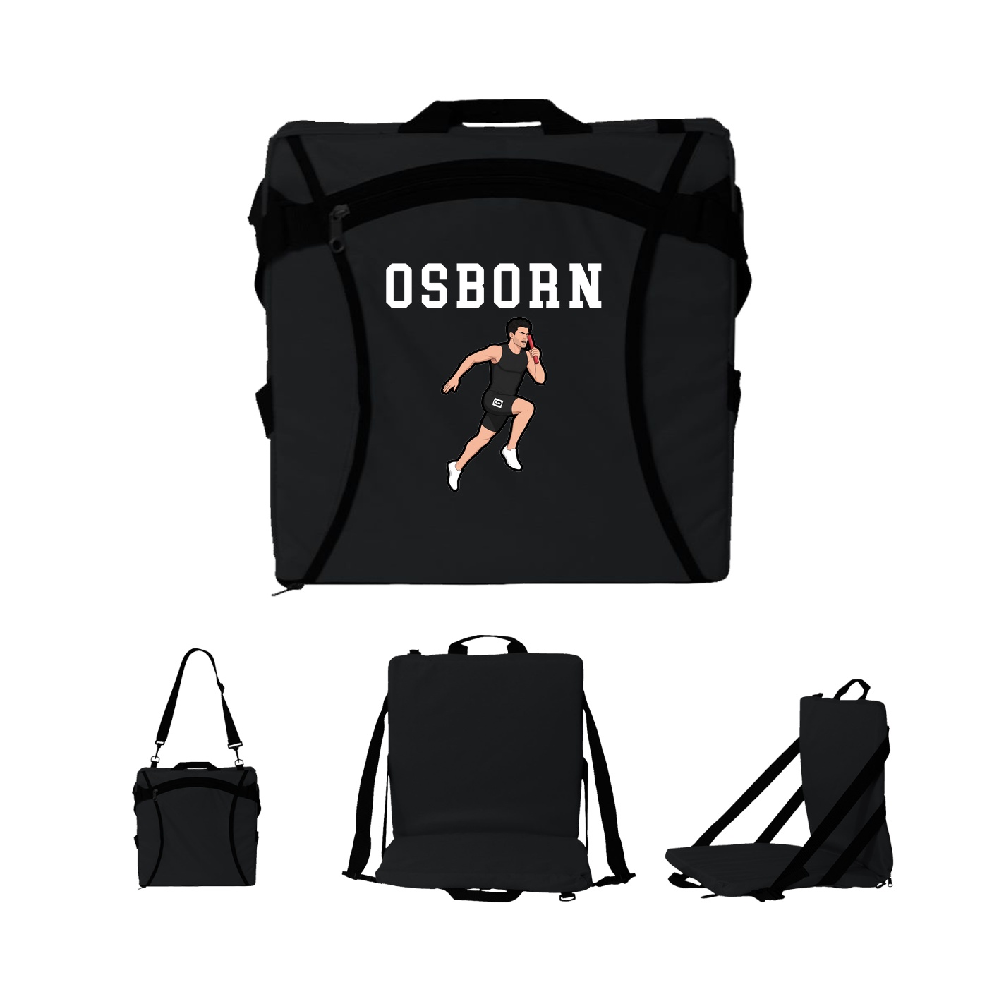 Folding Stadium Seat — Shirsey in Black