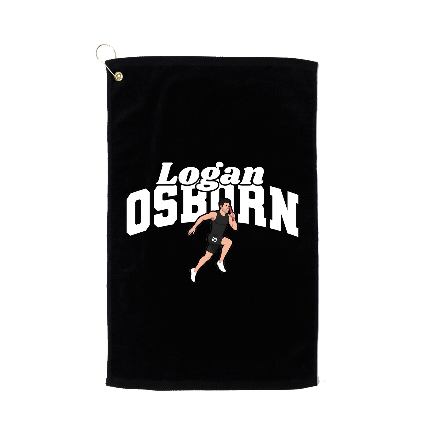 Golf Towel — Signature Arch in Black
