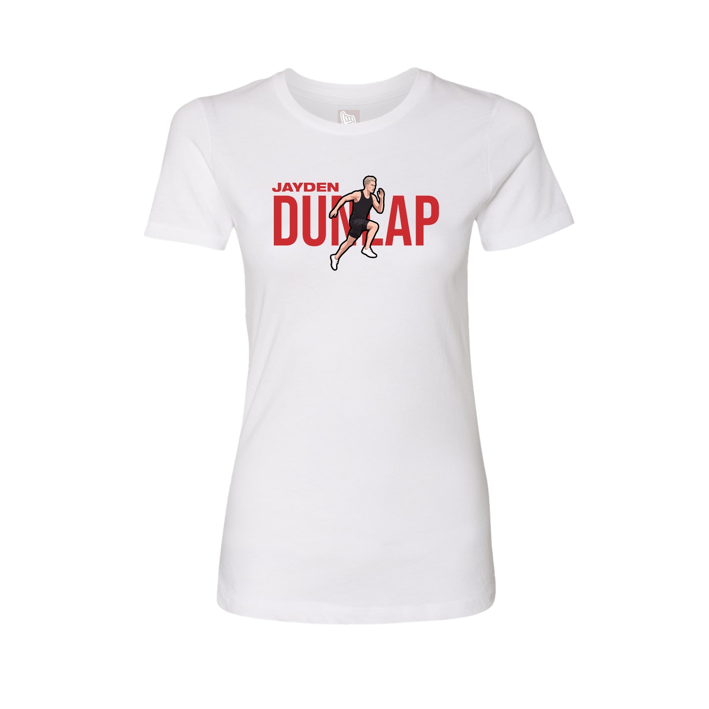 Fitted Women's Tee — Player Name in White
