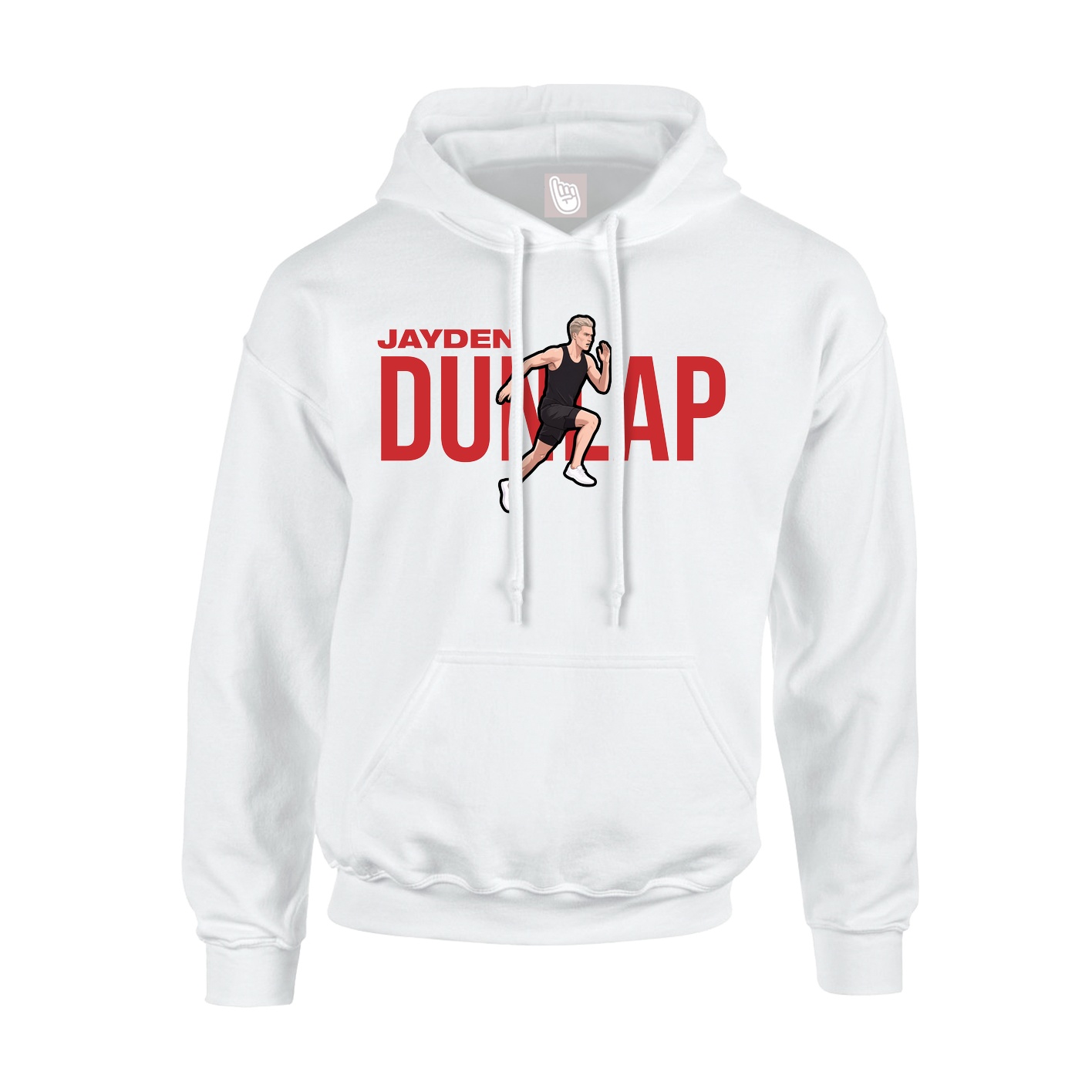 Youth Hoodie — Player Name in White