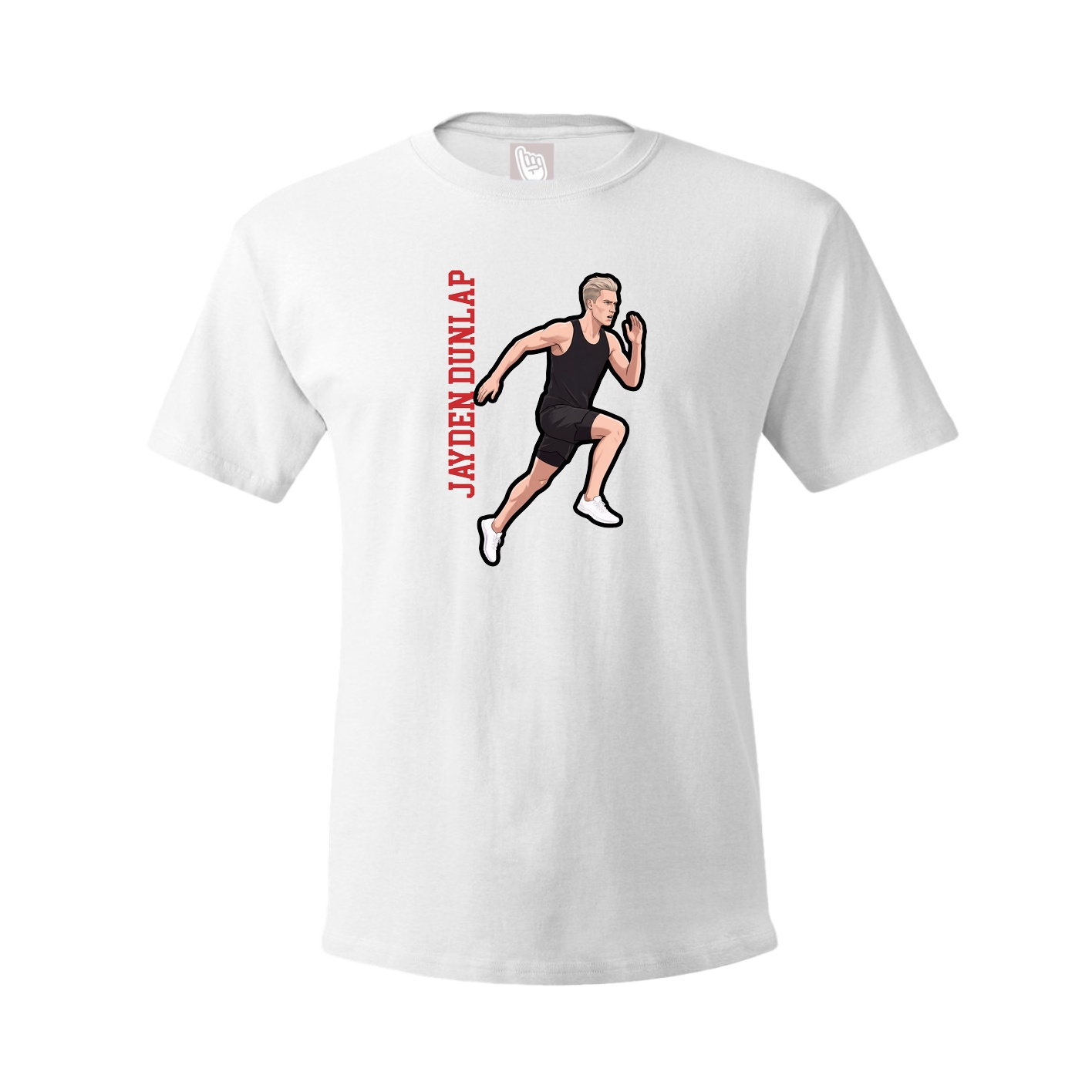 Tee — Name Vertical in White
