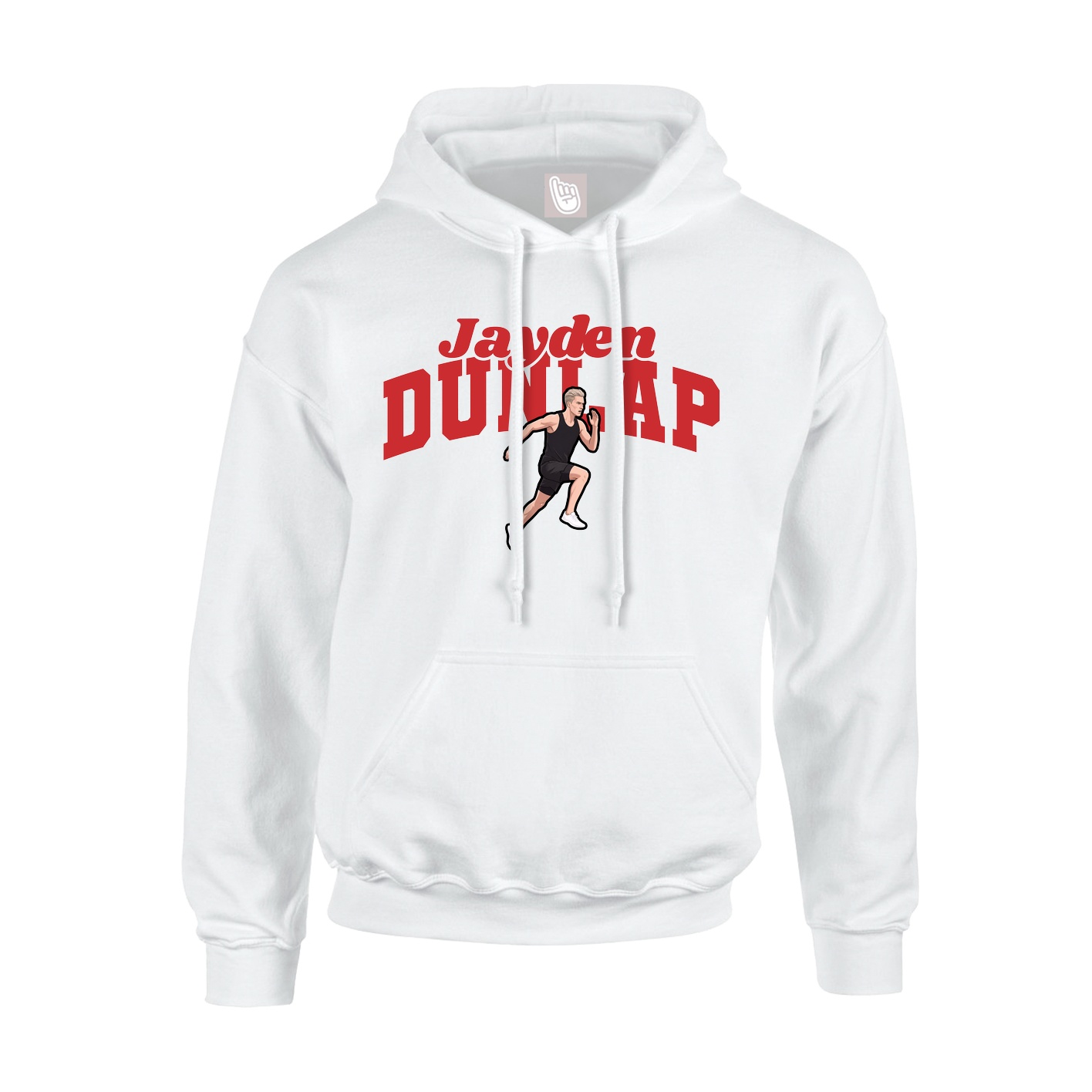 Youth Hoodie — Signature Arch in White