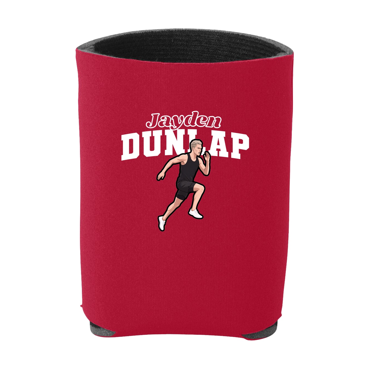 Can Holder — Name Arch in Red