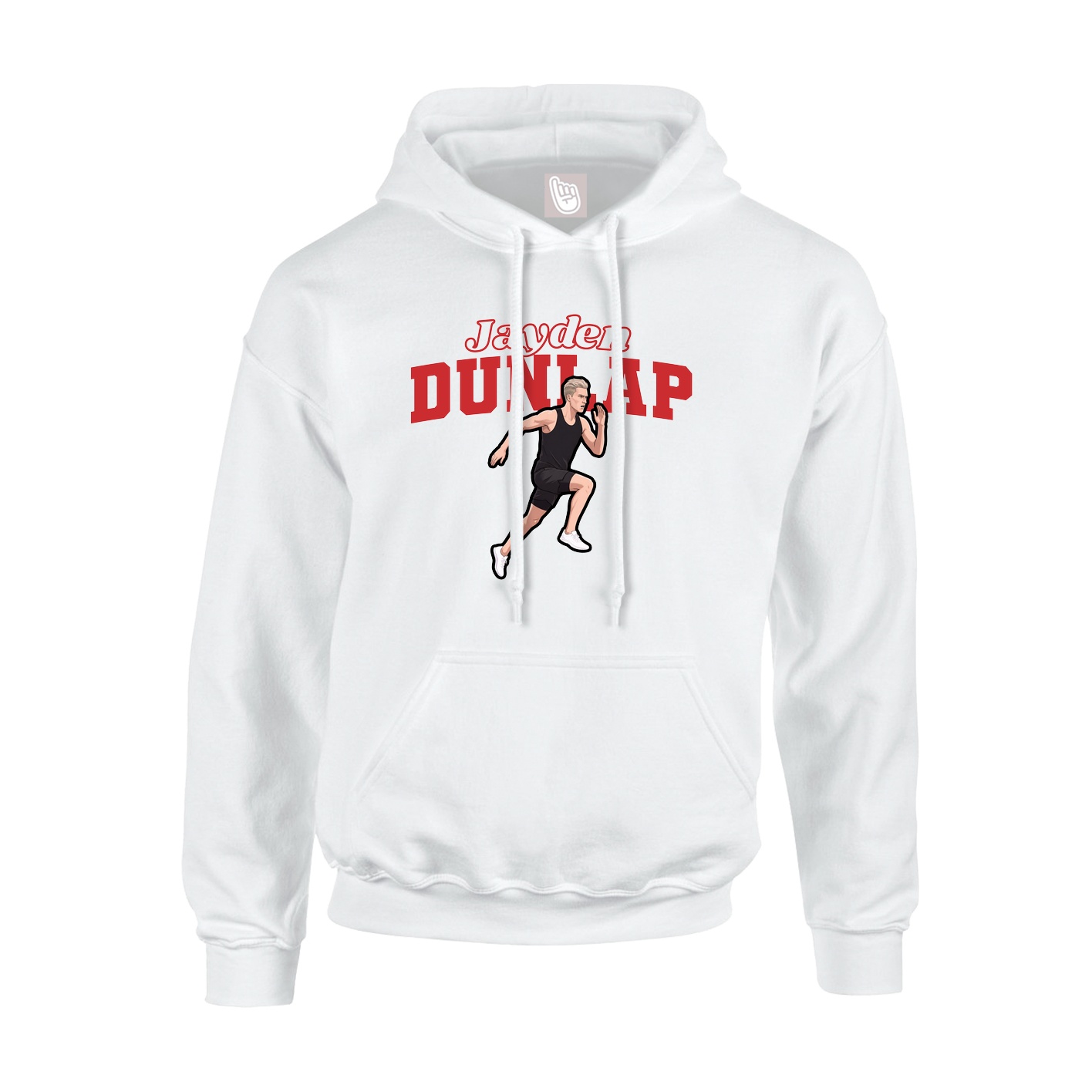 Hoodie — Name Arch in White