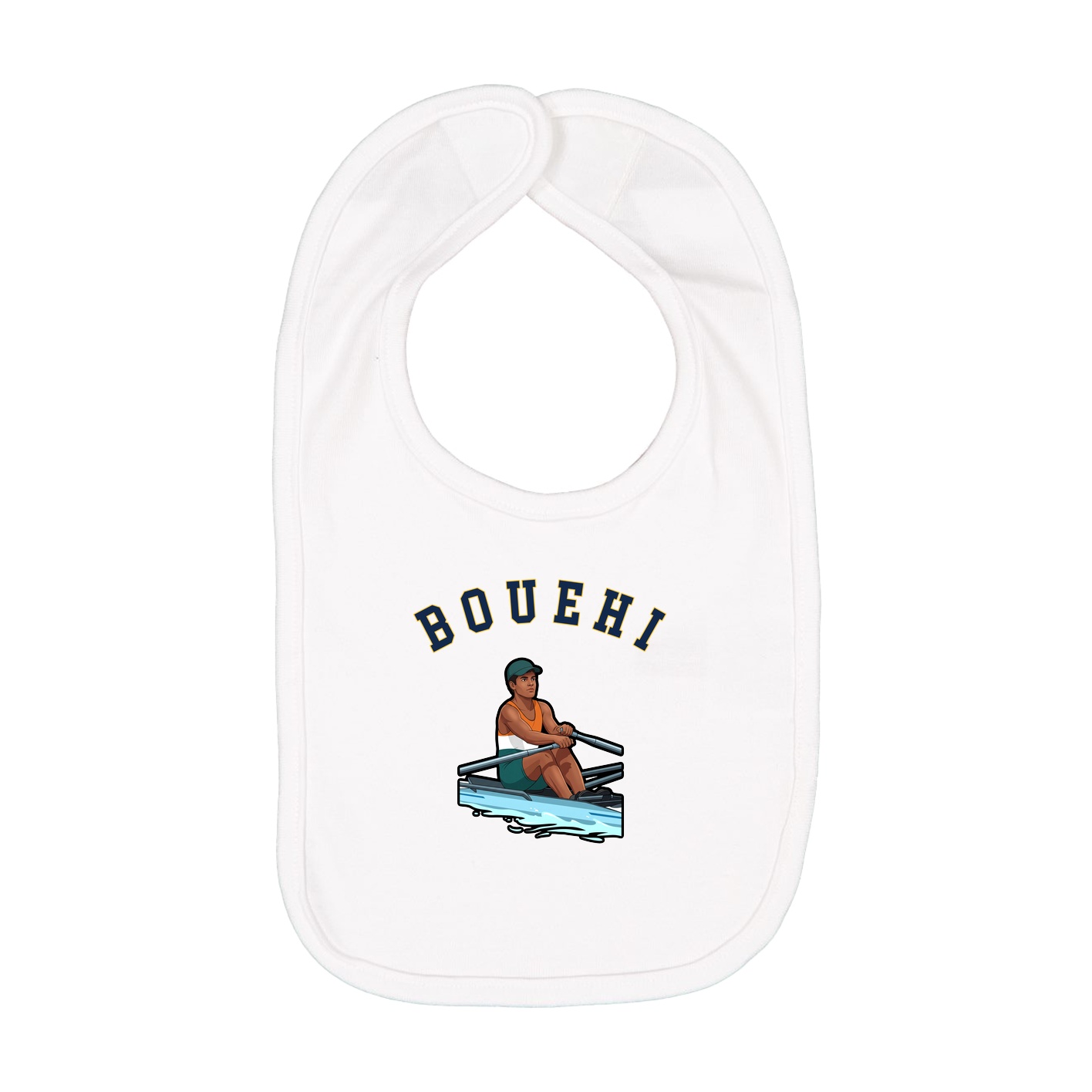 Infant Bib — Shirsey Arch in White