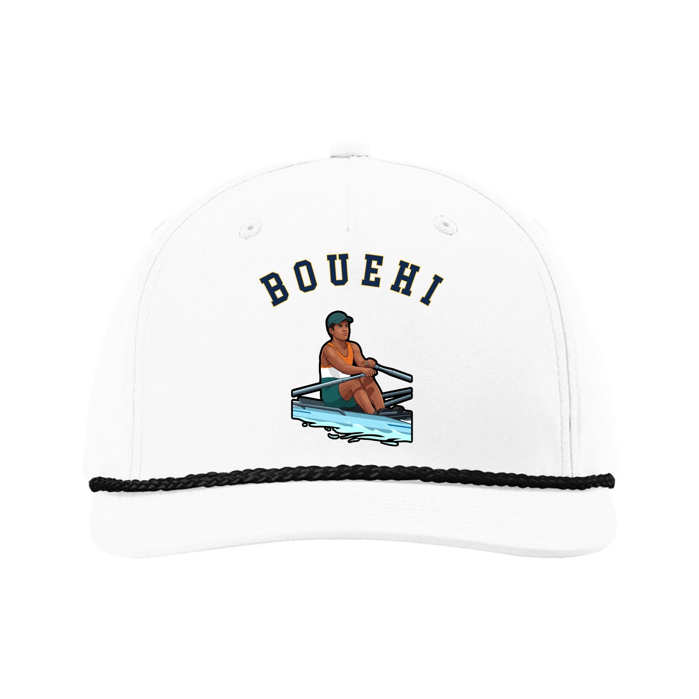 Five-Panel Classic Rope Cap — Shirsey Arch in White