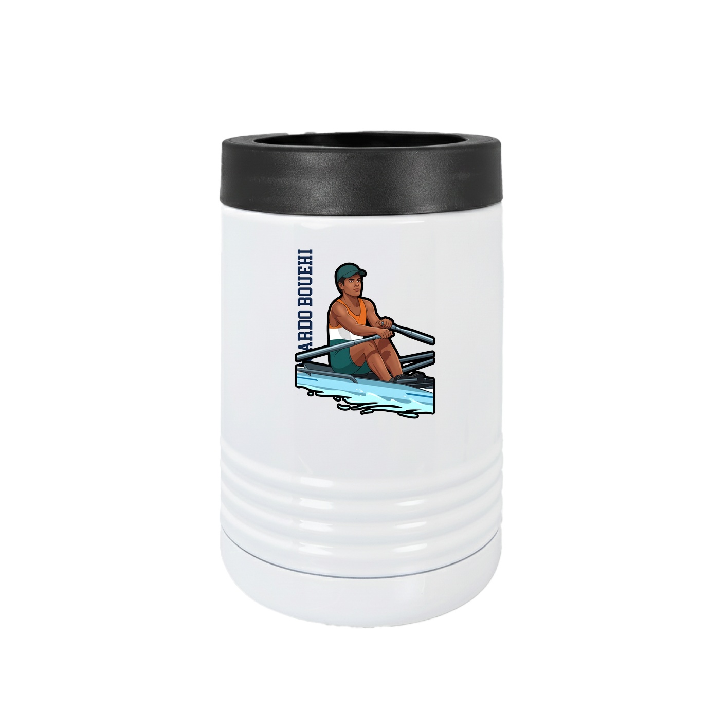 Beverage Holder — Name Vertical in White