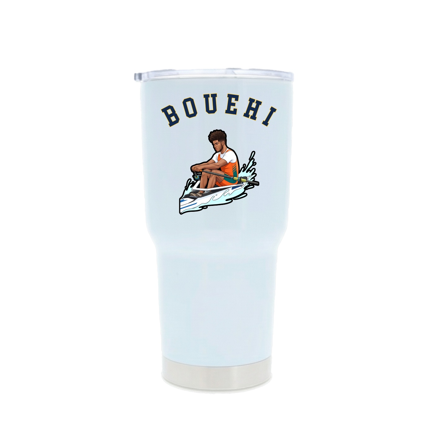 30oz Stainless Steel Tumbler — Shirsey Arch in White