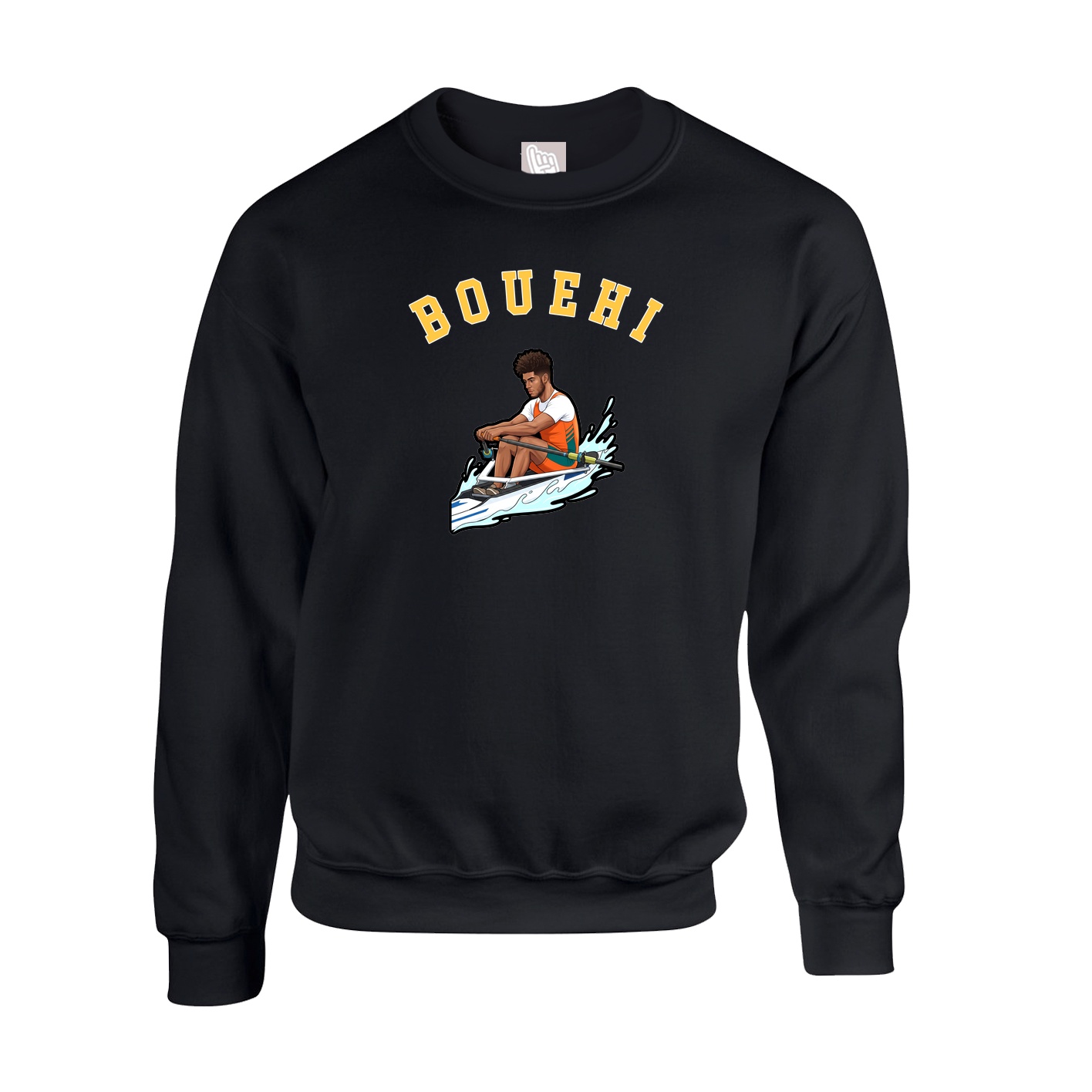Fleece Crew — Shirsey Arch in Black