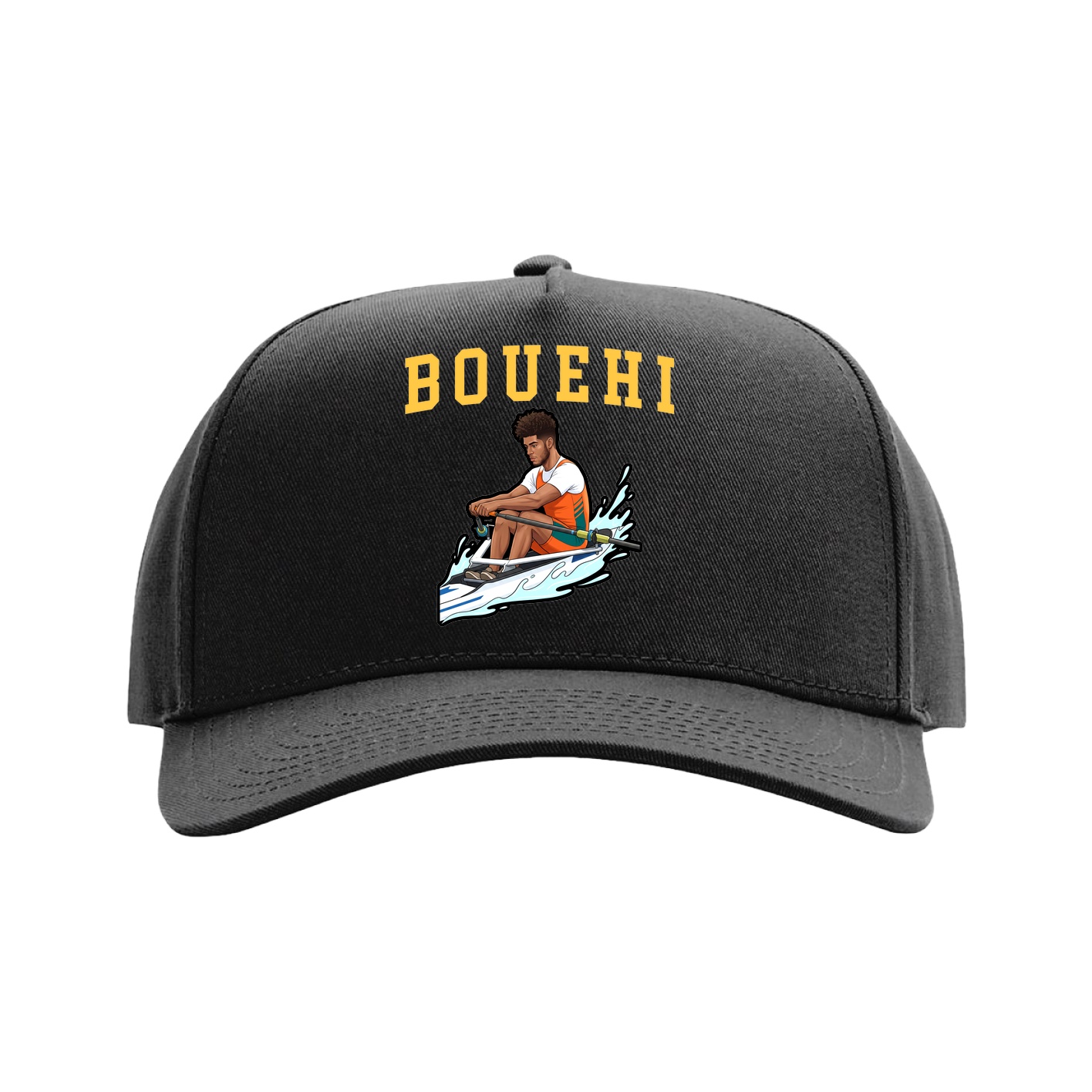 Full Fabric Five-Panel Champ Cap — Shirsey in Black