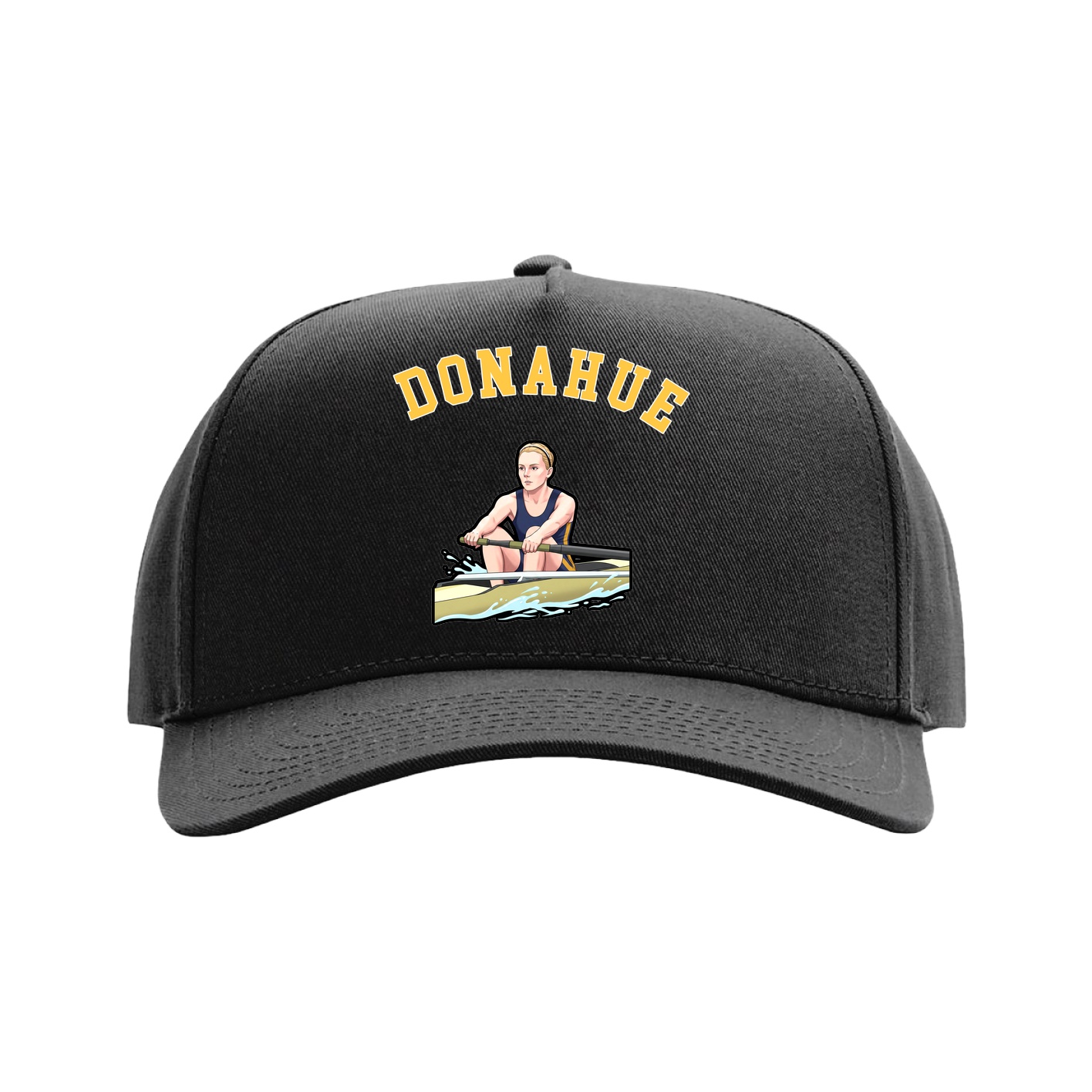 Full Fabric Five-Panel Champ Cap — Shirsey Arch in Black