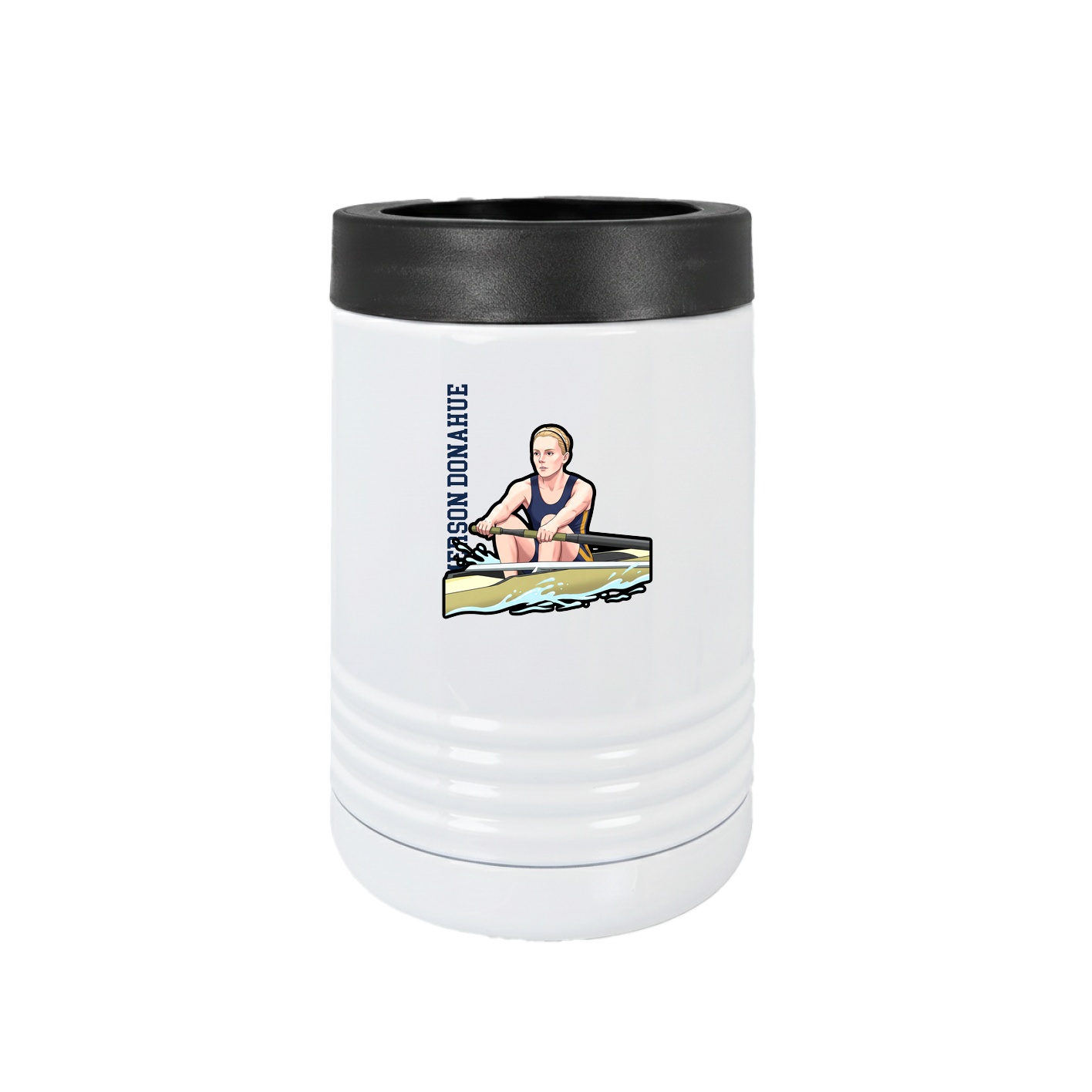 Beverage Holder — Name Vertical in White