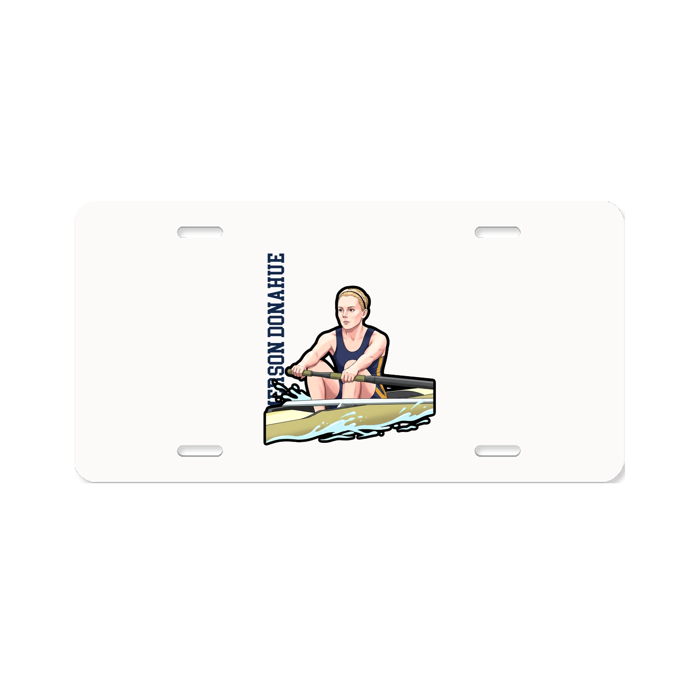 License Plate — Name Vertical in Classic