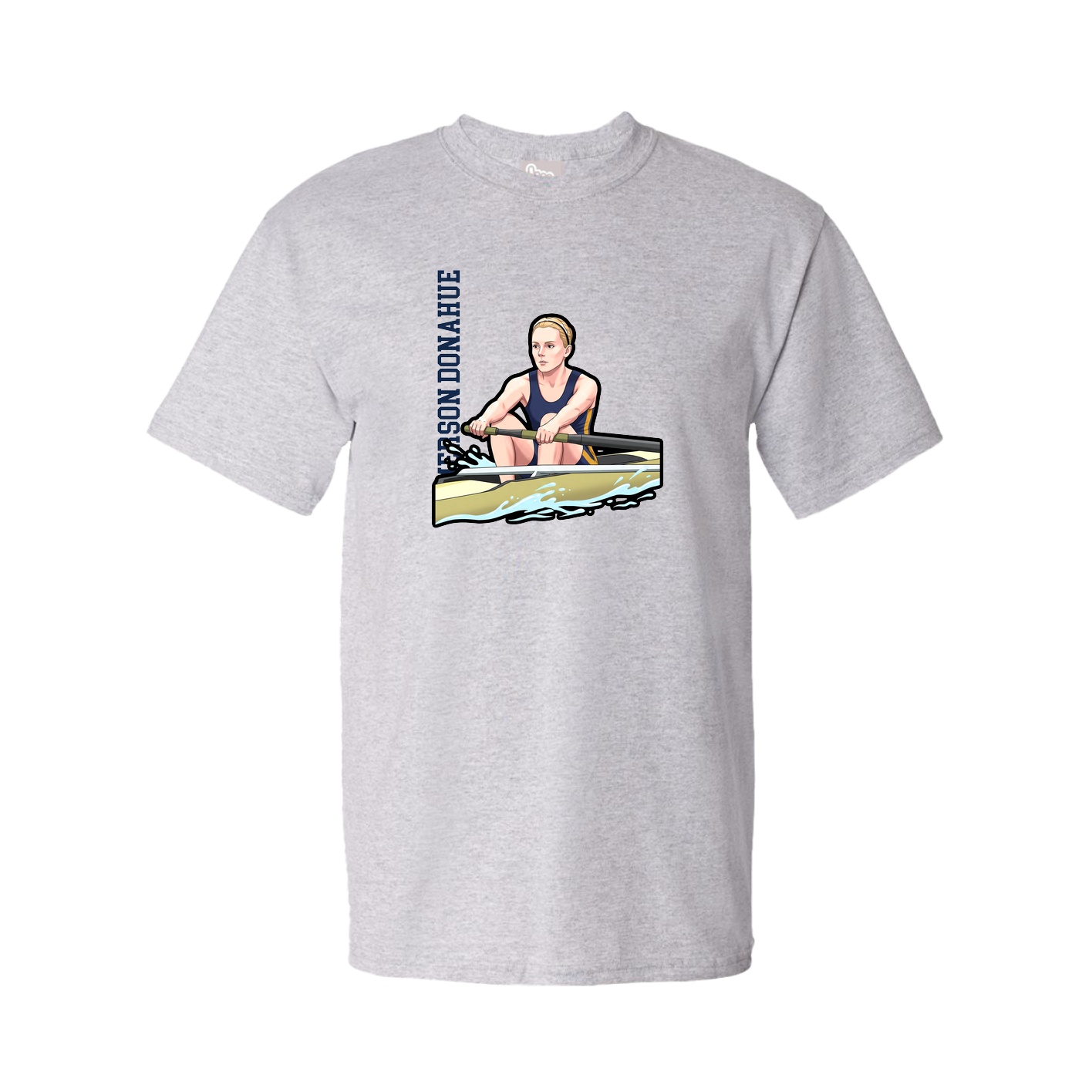 Tee — Name Vertical in Grey