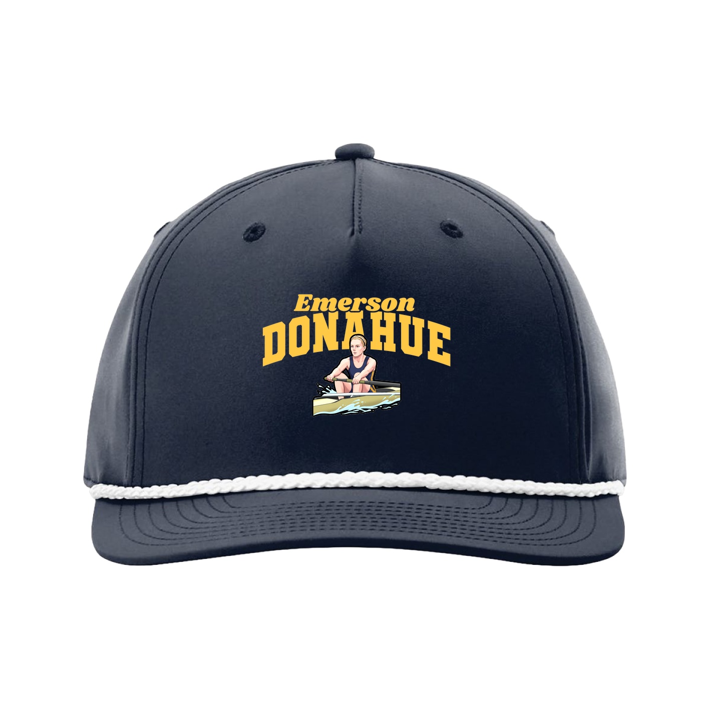 Five-Panel Classic Rope Cap — Signature Arch in Navy