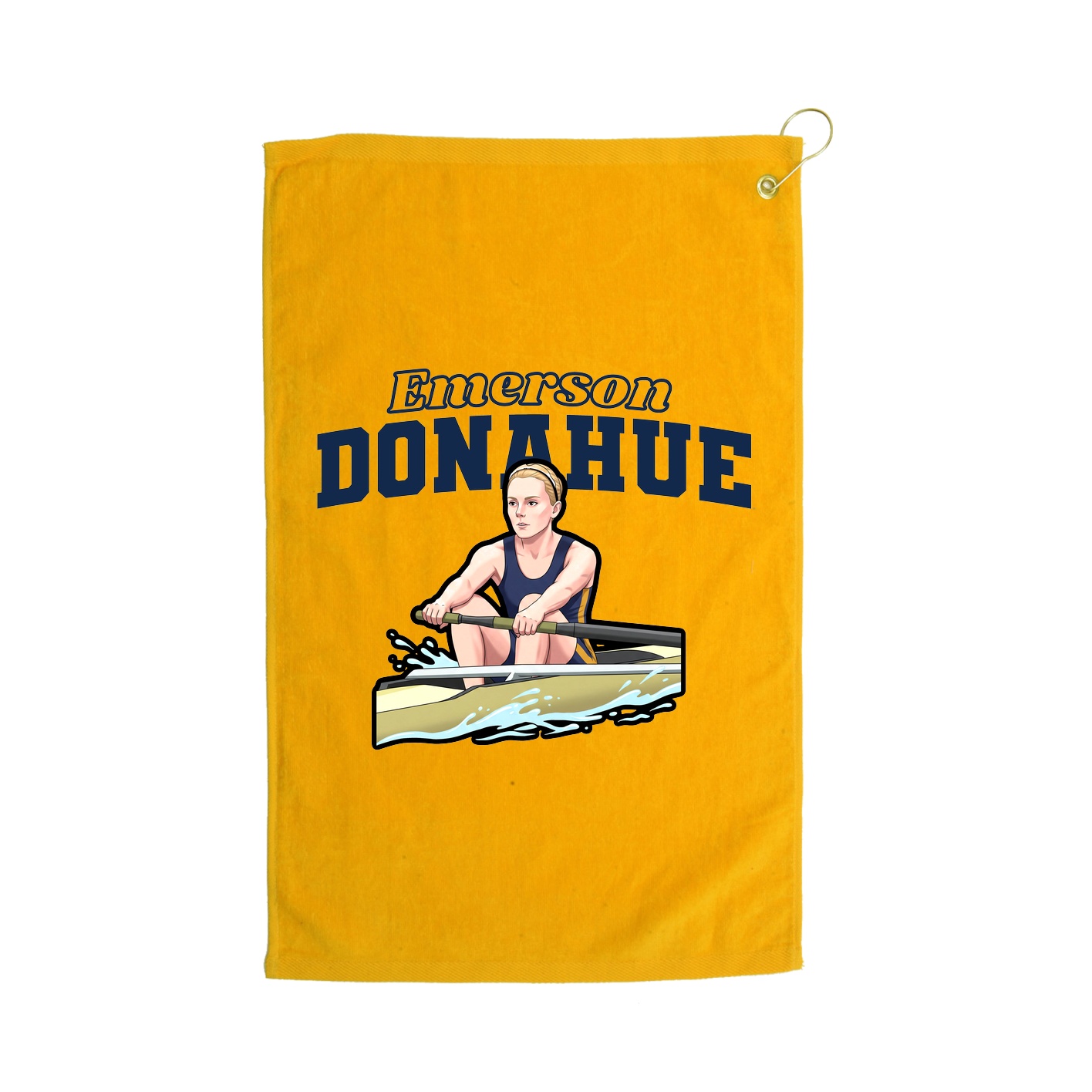 Golf Towel — Name Arch in Gold