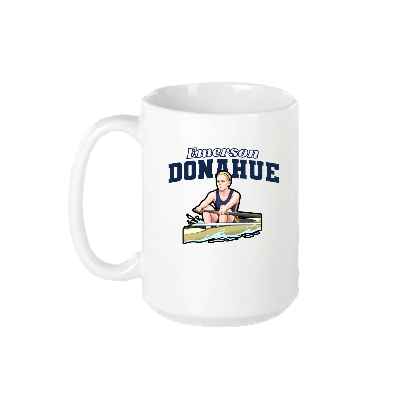 15oz Coffee Mug — Name Arch in White