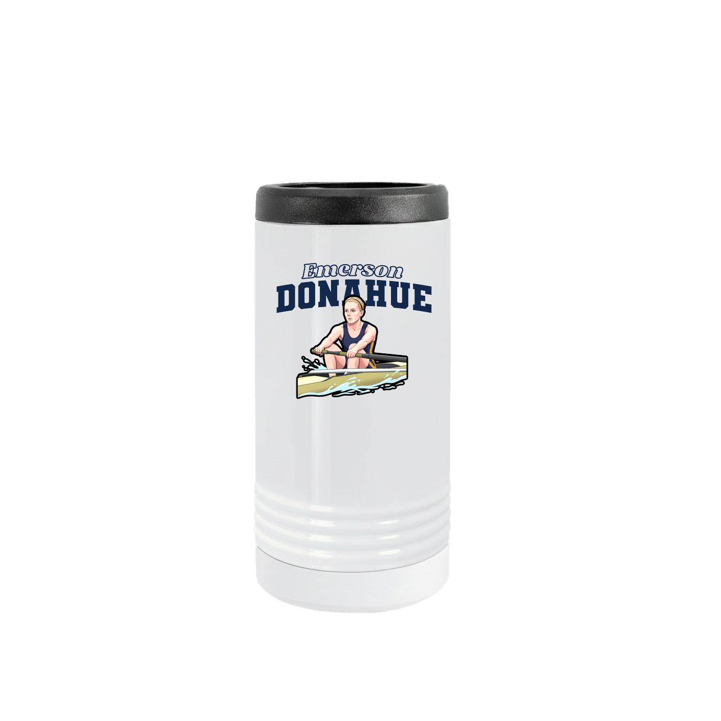 Slim Beverage Holder — Name Arch in White