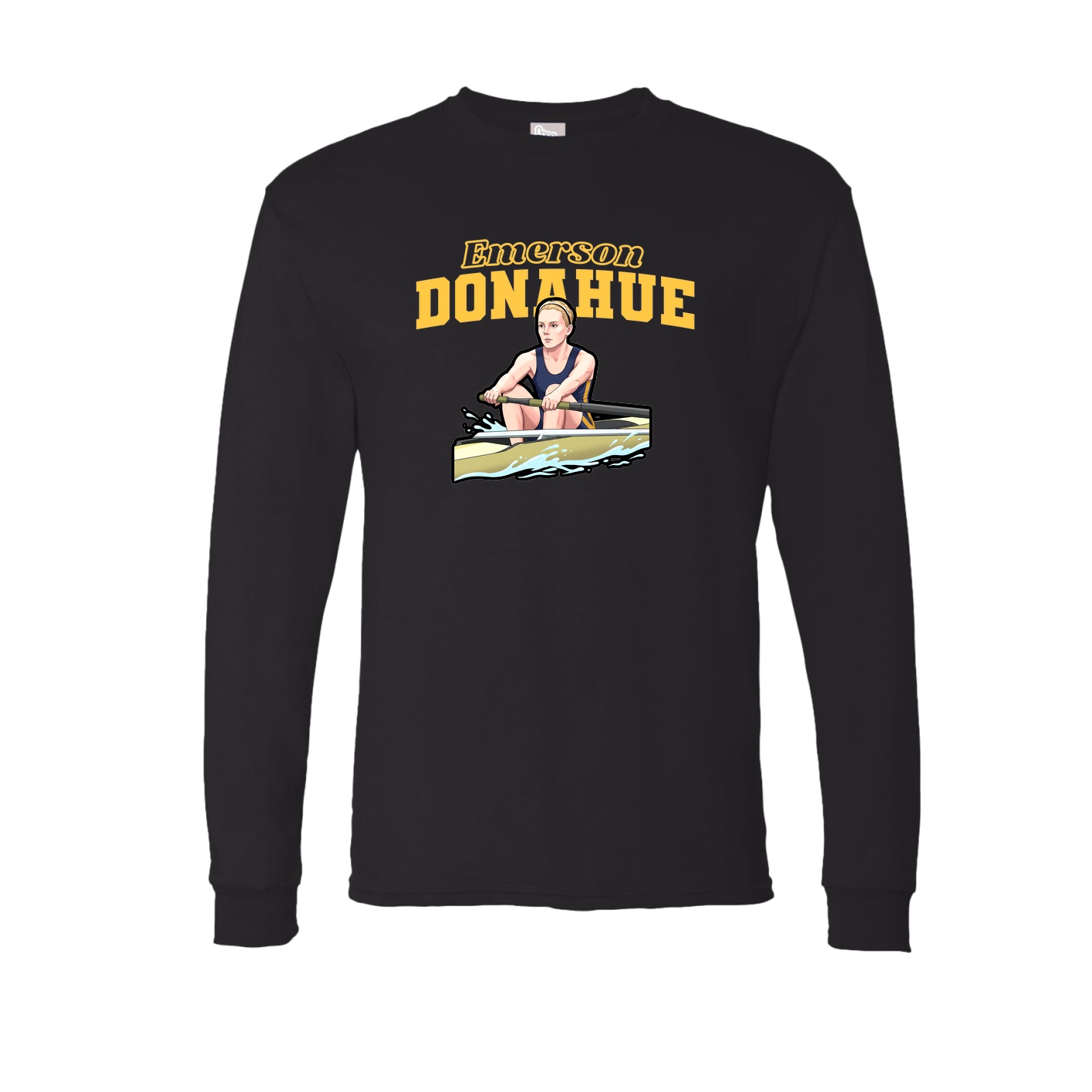 Long Sleeve Tee — Name Arch in Black
