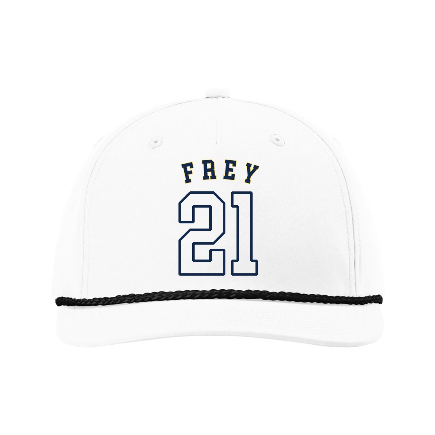 Five-Panel Classic Rope Cap — Shirsey Arch in White