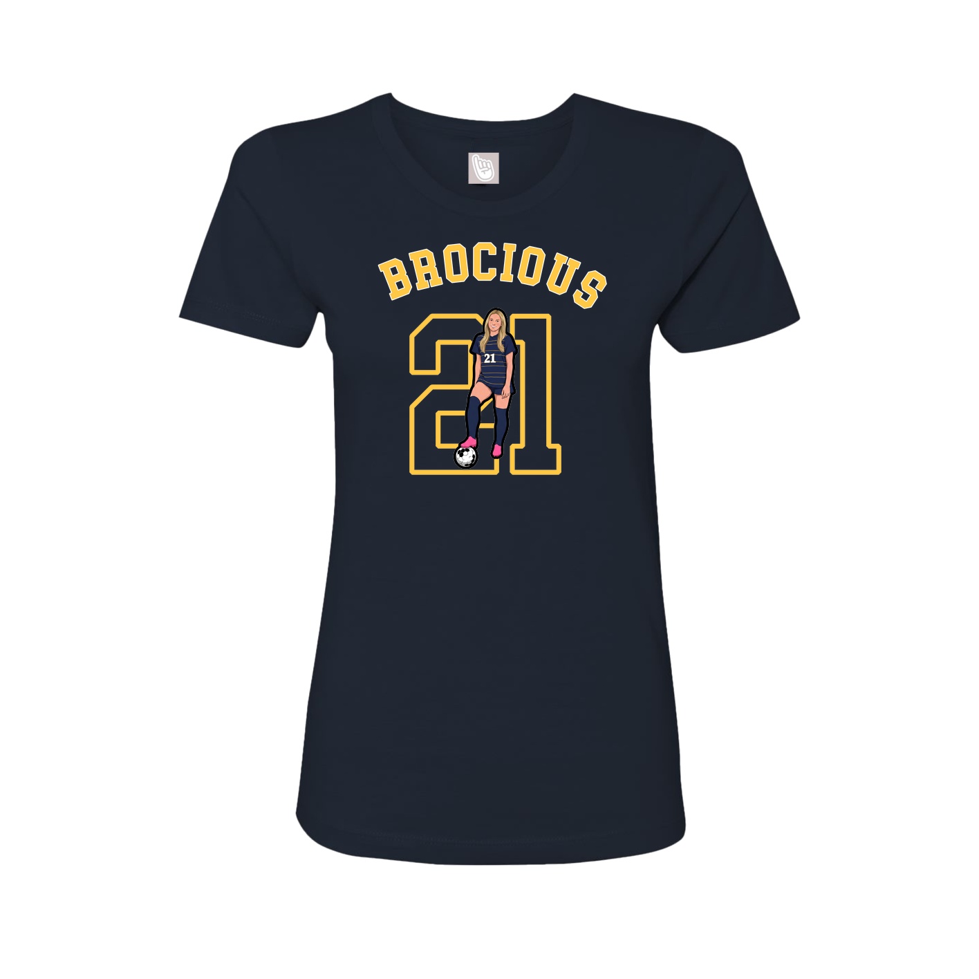Fitted Women's Tee — Shirsey Arch in Navy