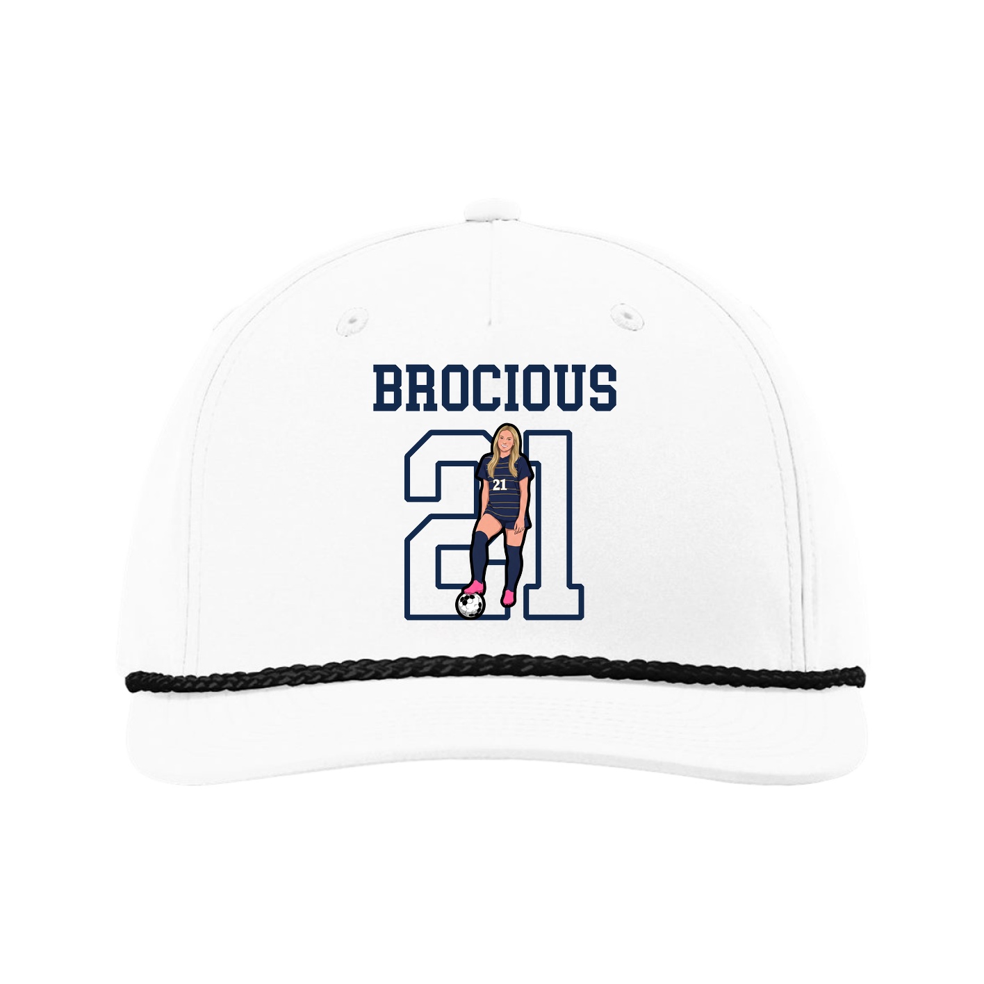 Five-Panel Classic Rope Cap — Shirsey in White