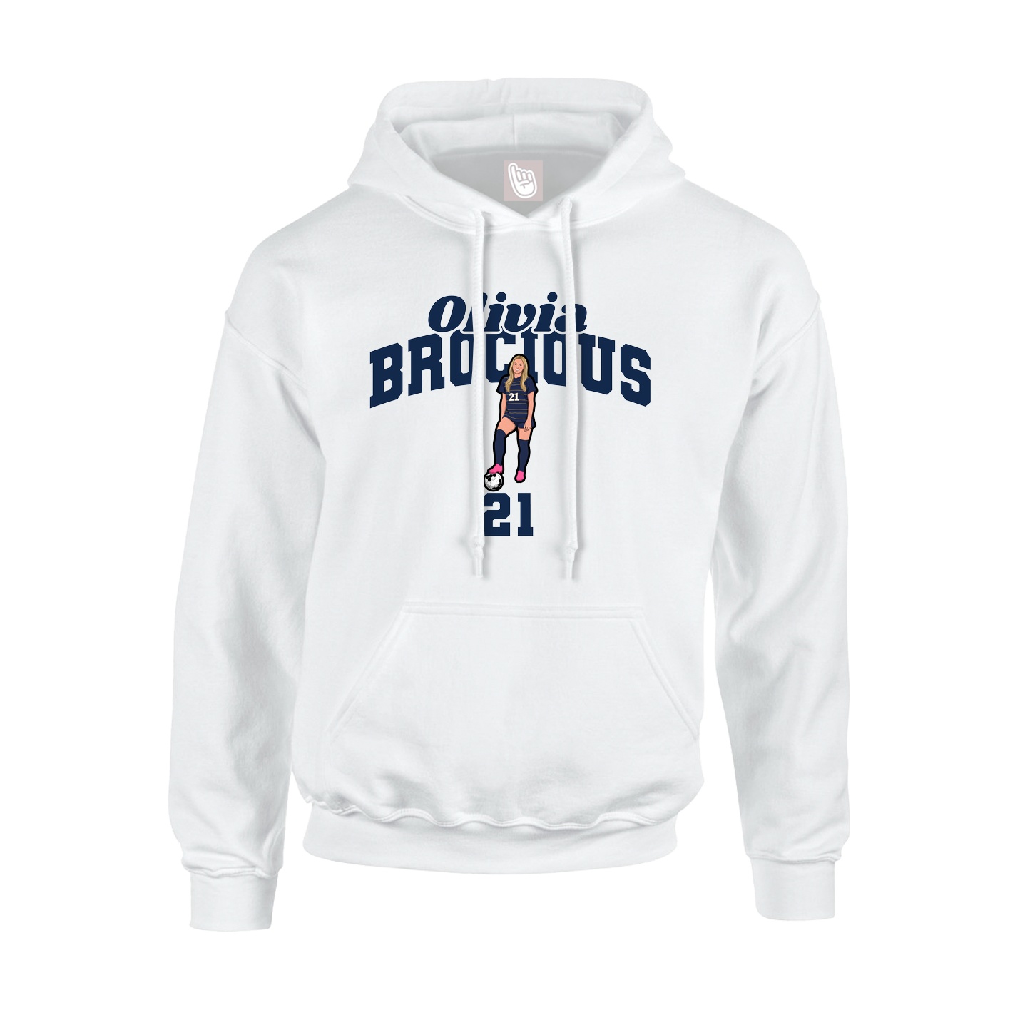 Youth Hoodie — Signature Arch in White