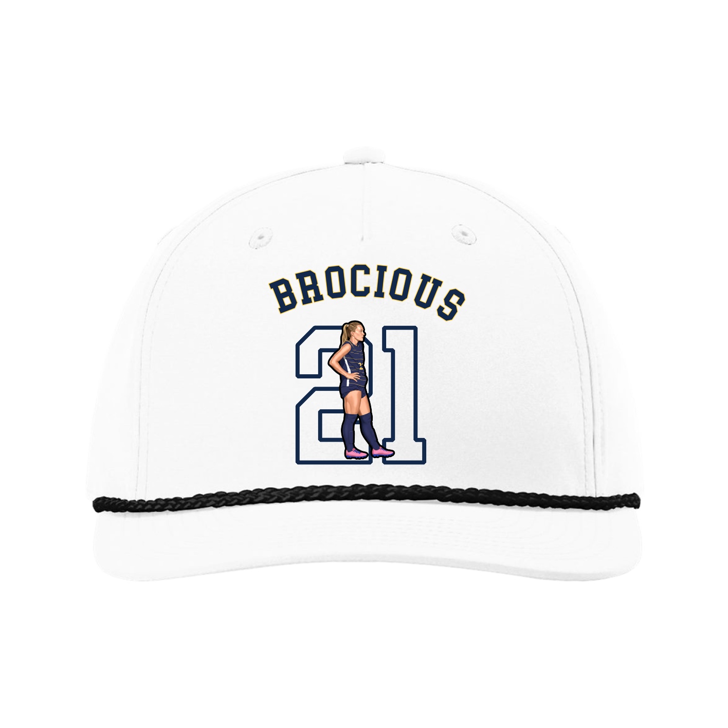 Five-Panel Classic Rope Cap — Shirsey Arch in White