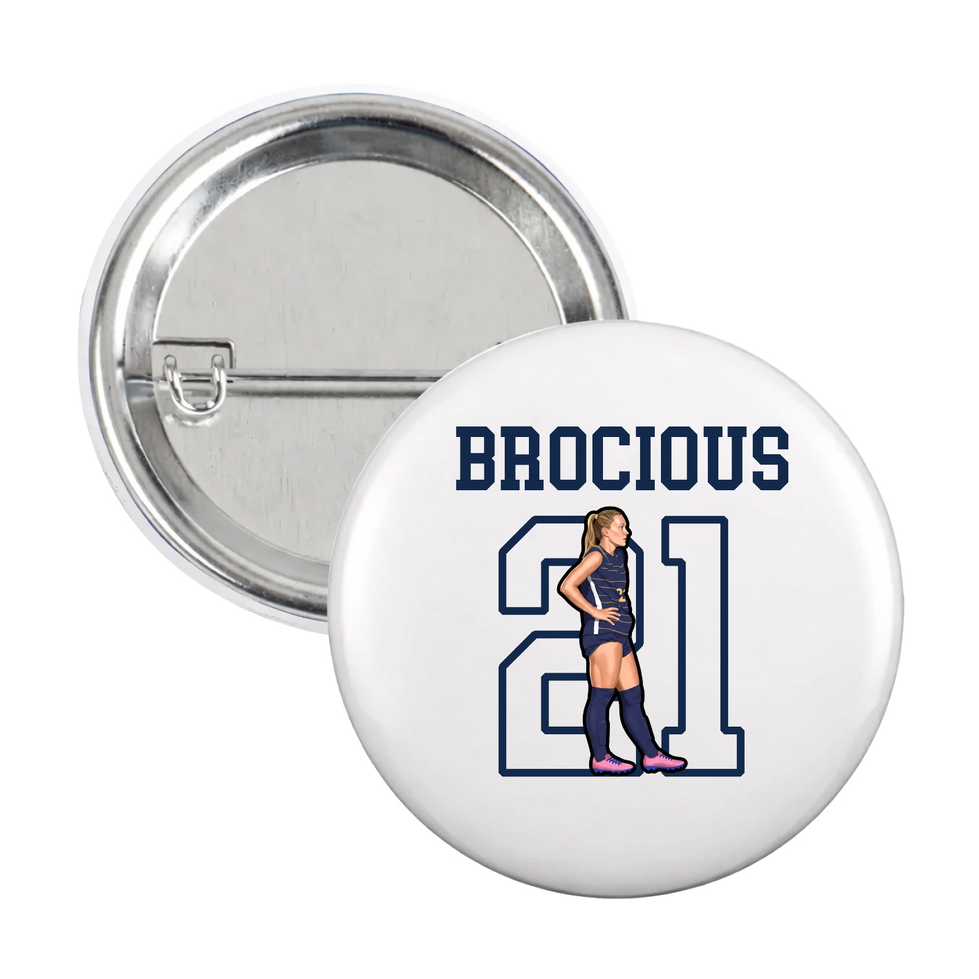 Game Day Button — Shirsey in White