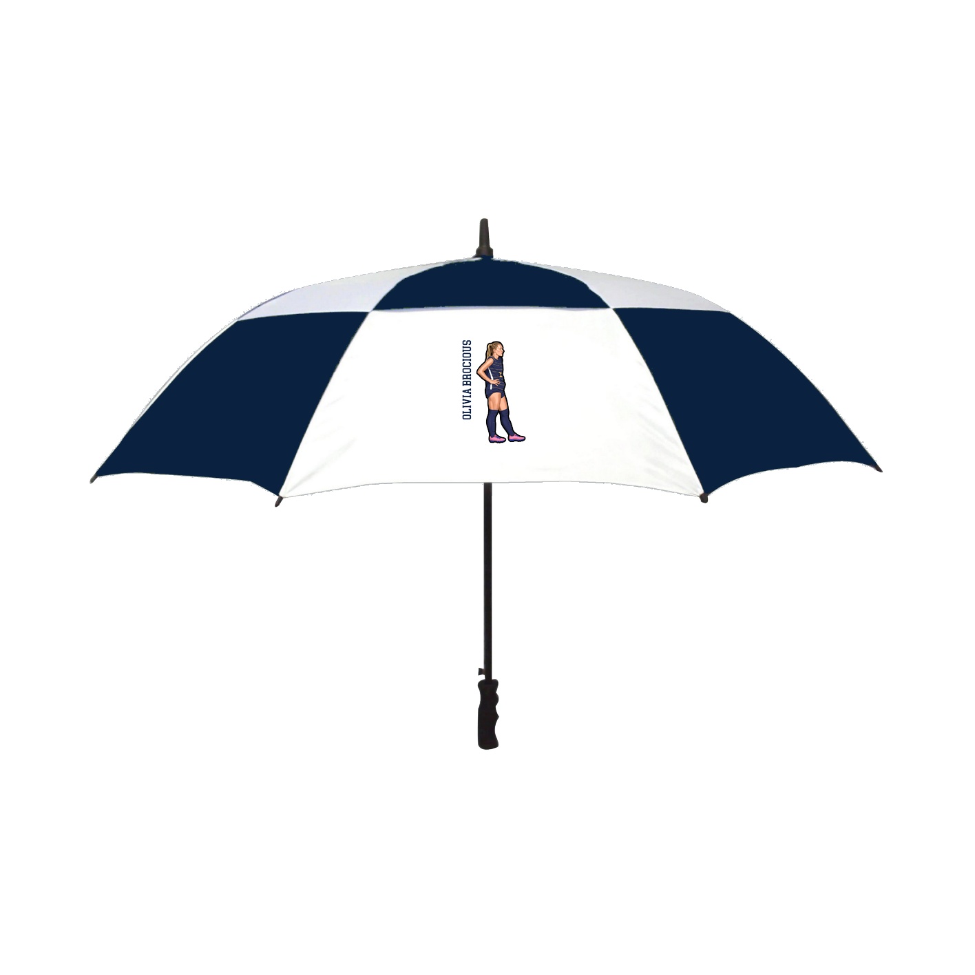 Golf Umbrella — Name Vertical in Navy