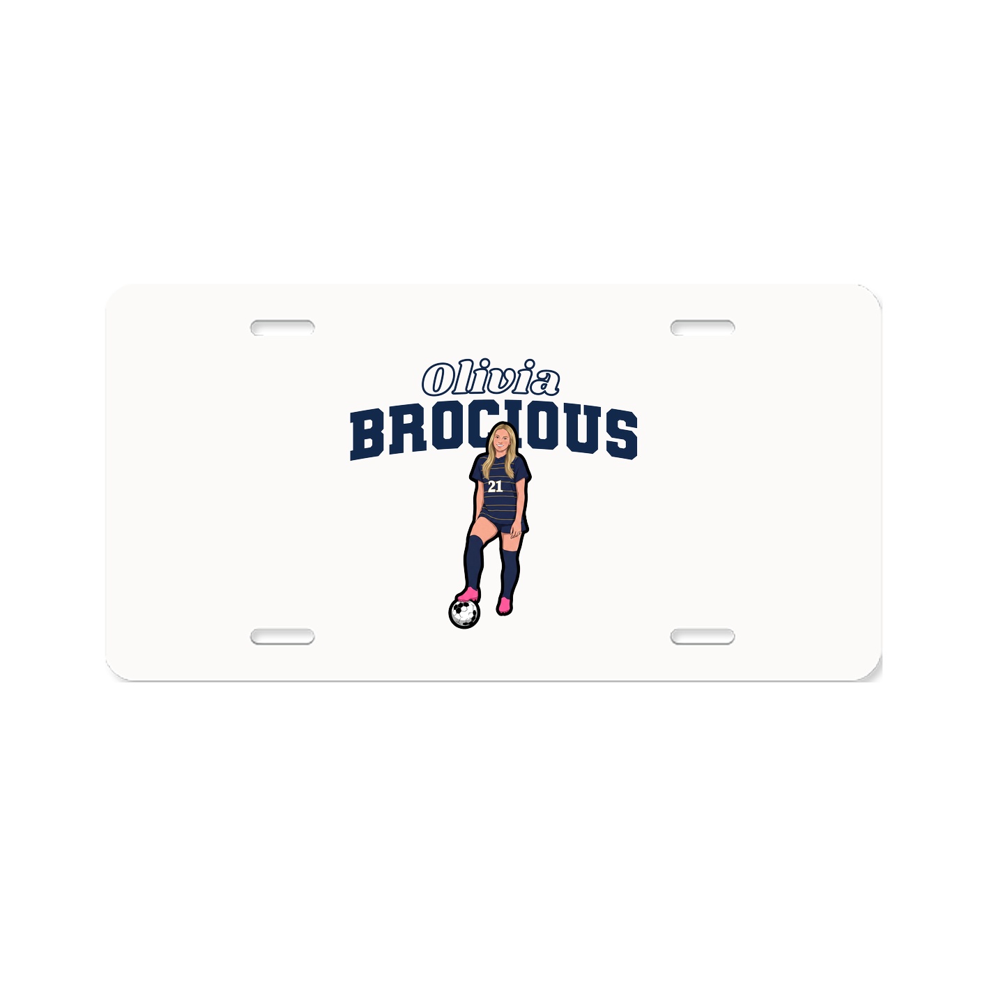 License Plate — Name Arch in Classic