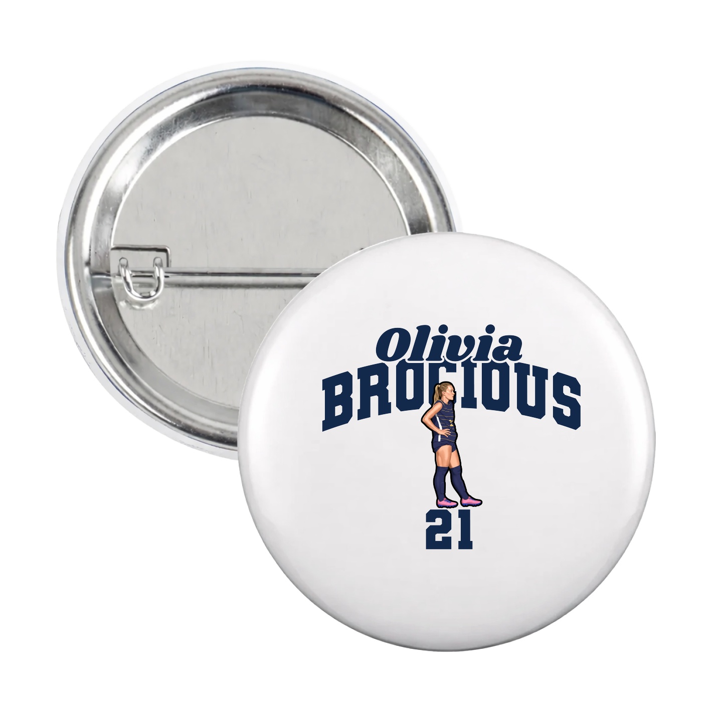 Game Day Button — Signature Arch in White