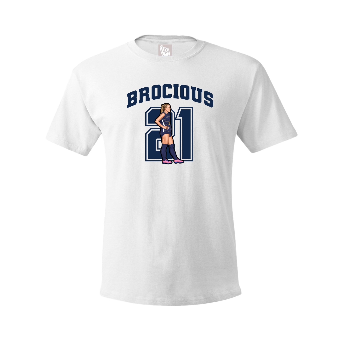 Youth Tee — Number in White