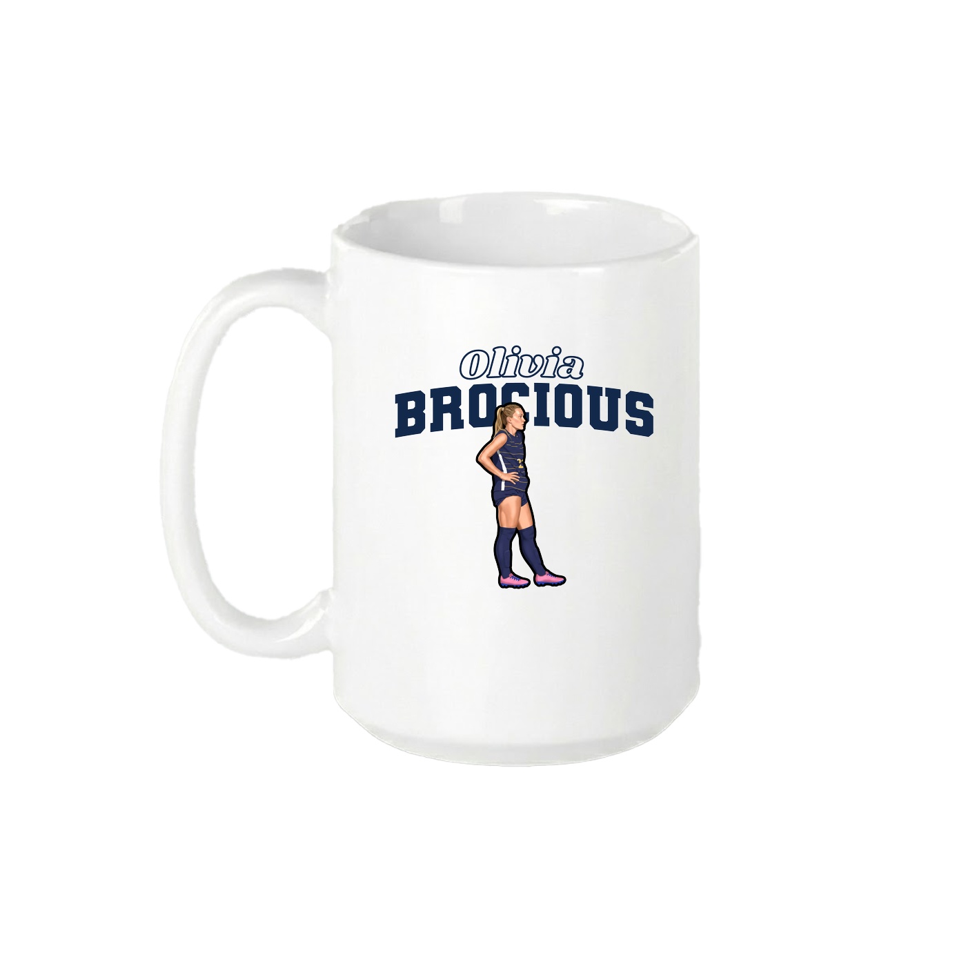 15oz Coffee Mug — Name Arch in White