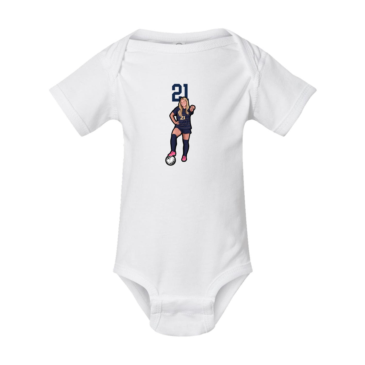 Baby Onesie — Number Top in White