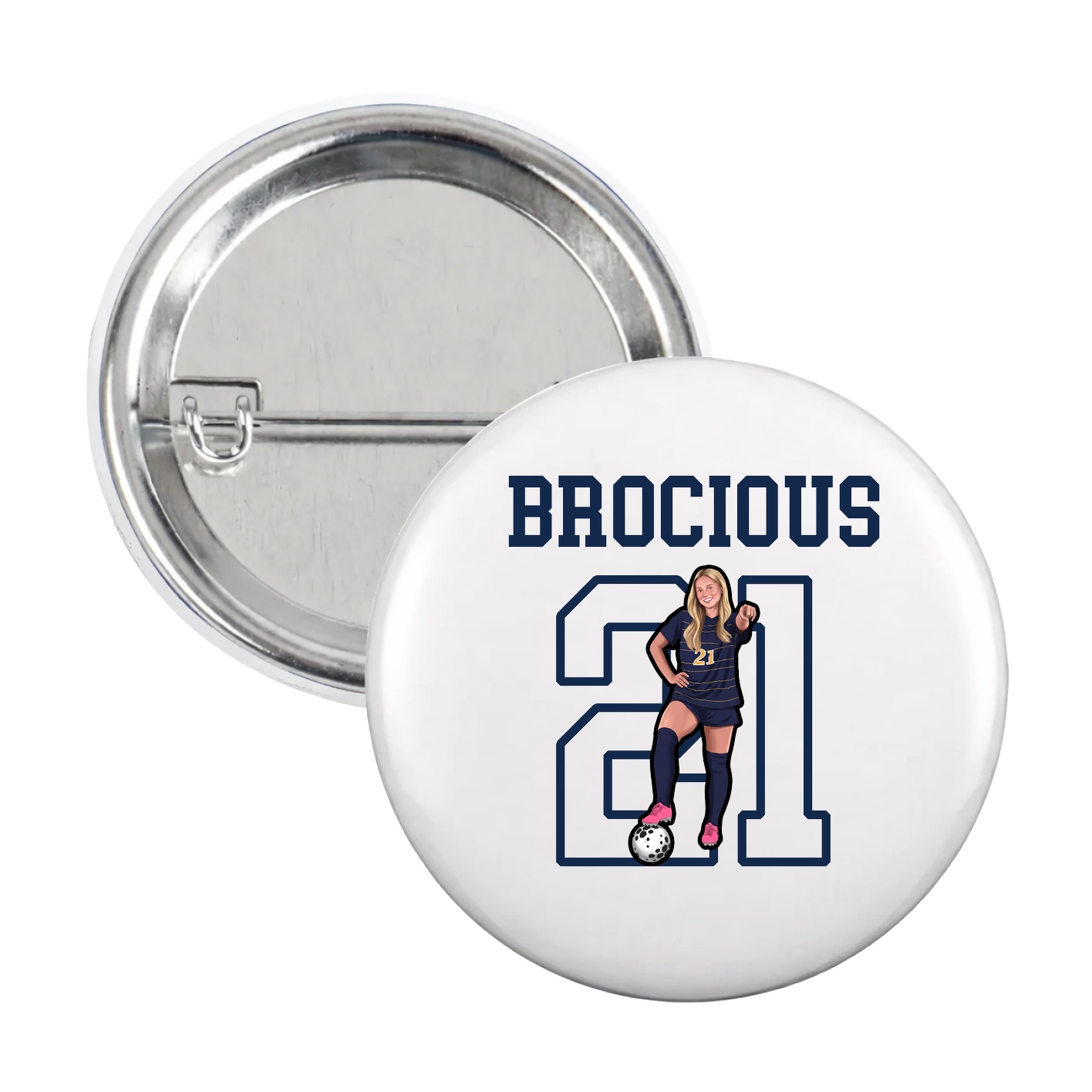 Game Day Button — Shirsey in White