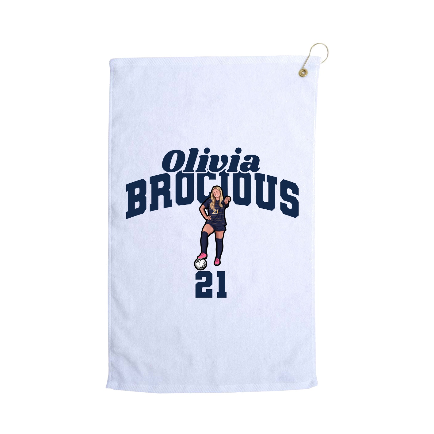 Golf Towel — Signature Arch in White