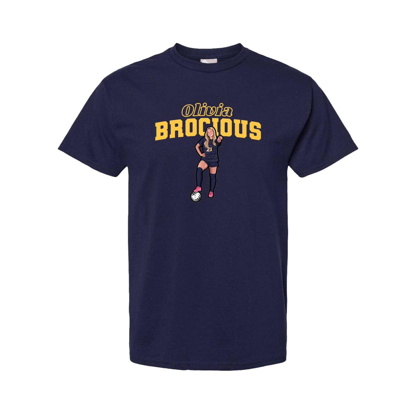 Youth Tee — Name Arch in Navy
